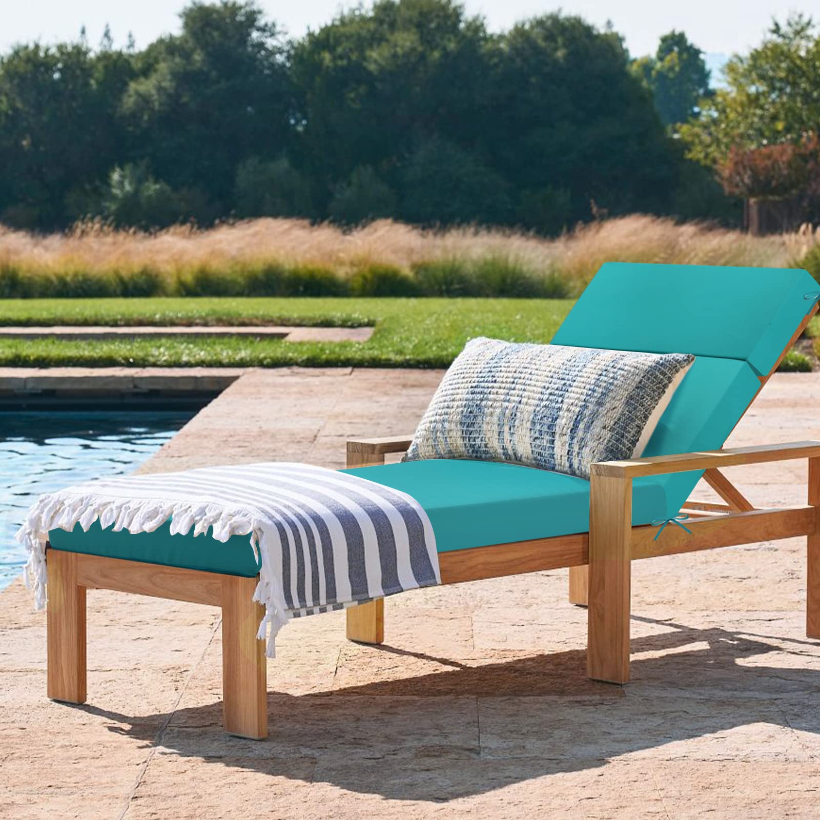 Waterproof Outdoor Chaise Lounge Cushion 72x21x3 Inches - Patio Furniture Cushion for Poolside, Lawn & Garden Relaxation | Durable & Weather-Resistant