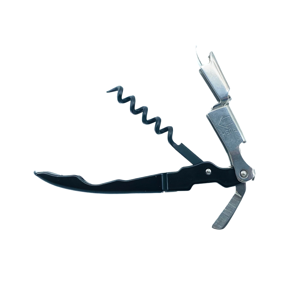 Coutale Professional Sommelier Corkscrew - Premium Wine Bottle Opener with Ergonomic Design, Black - Perfect for Wine Tasting, Gifts & Home Bars