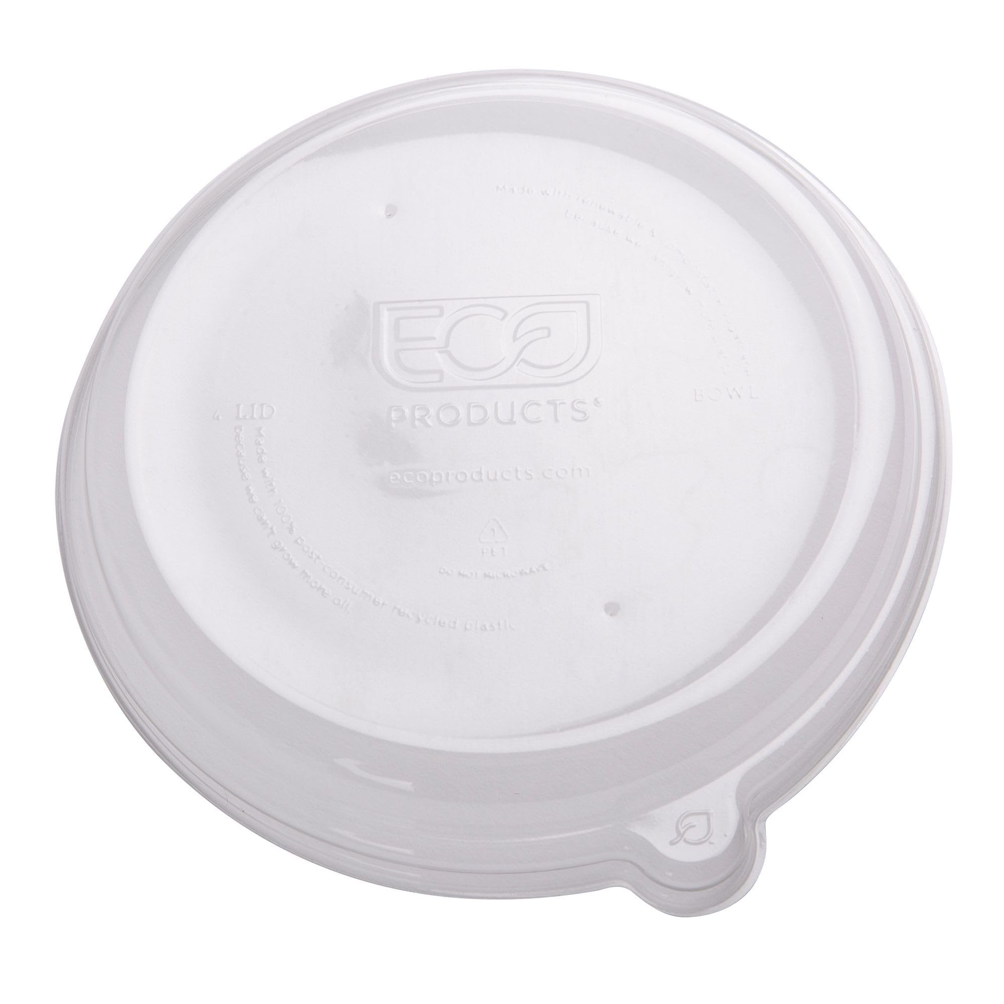 Eco-Friendly Recycled PET Dome Bowl Lids - Case of 400 - Fits 24-46oz Coupe & 16-40oz Noodle Bowls - 100% Recycled Plastic Bottle Material - Clear for Food Visibility - Perfect for Restaurants, Cafes & Takeout Services