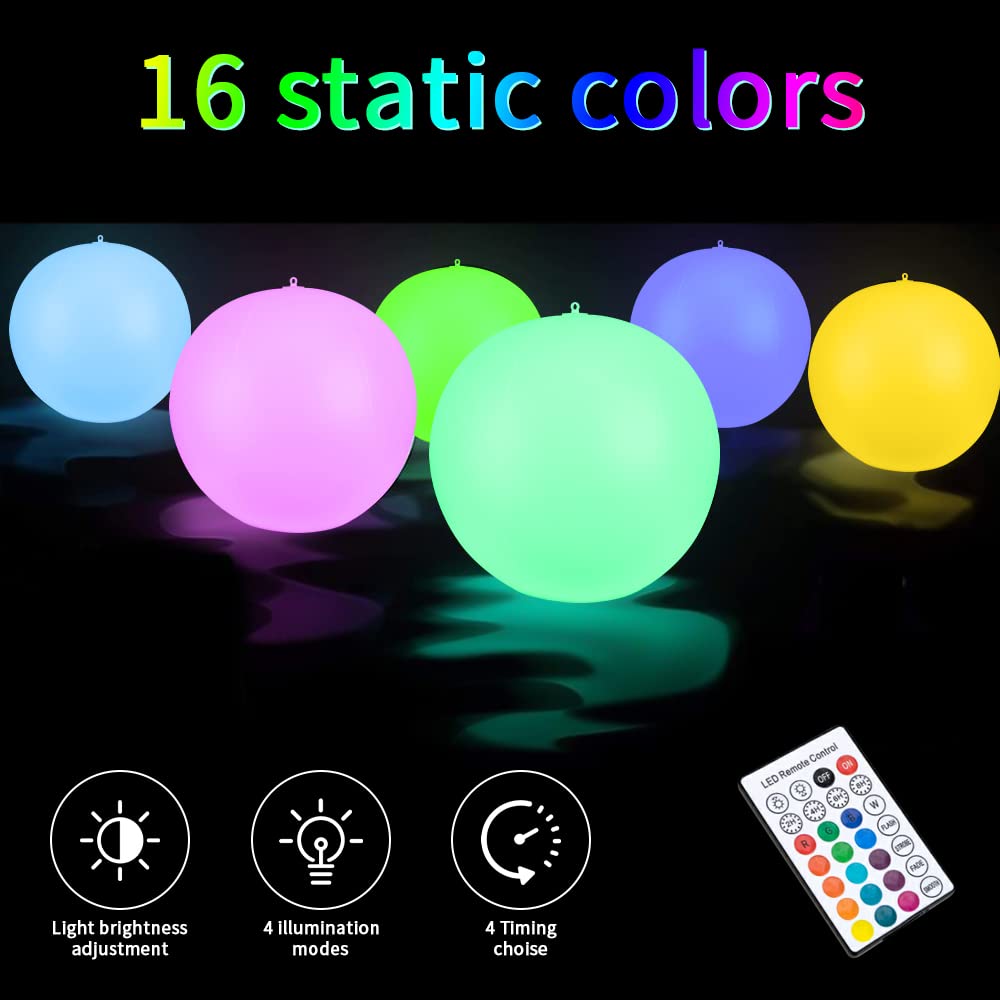 **Solar Powered Floating Pool Lights - 14 Inch Waterproof LED Light Balls for Outdoor Swimming Pools, Garden, Lawn & Party Decor (4 Pack) - Perfect for Nighttime Pool Parties, Backyard Gatherings & Summer Evenings**