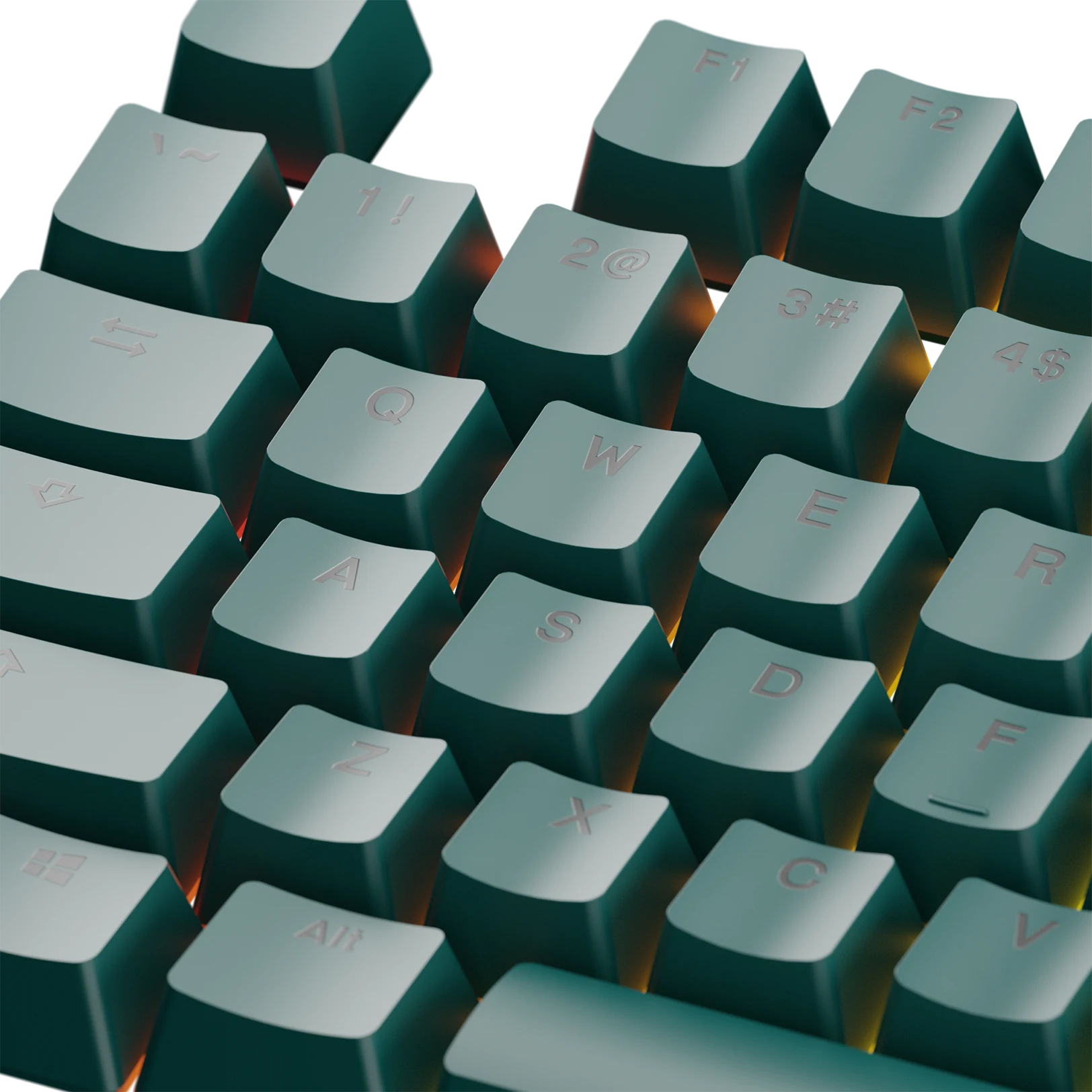 Custom Keycaps for Mechanical Keyboards - Totem Green Design - Durable PBT Material - Perfect for Gaming, Typing & Office Use