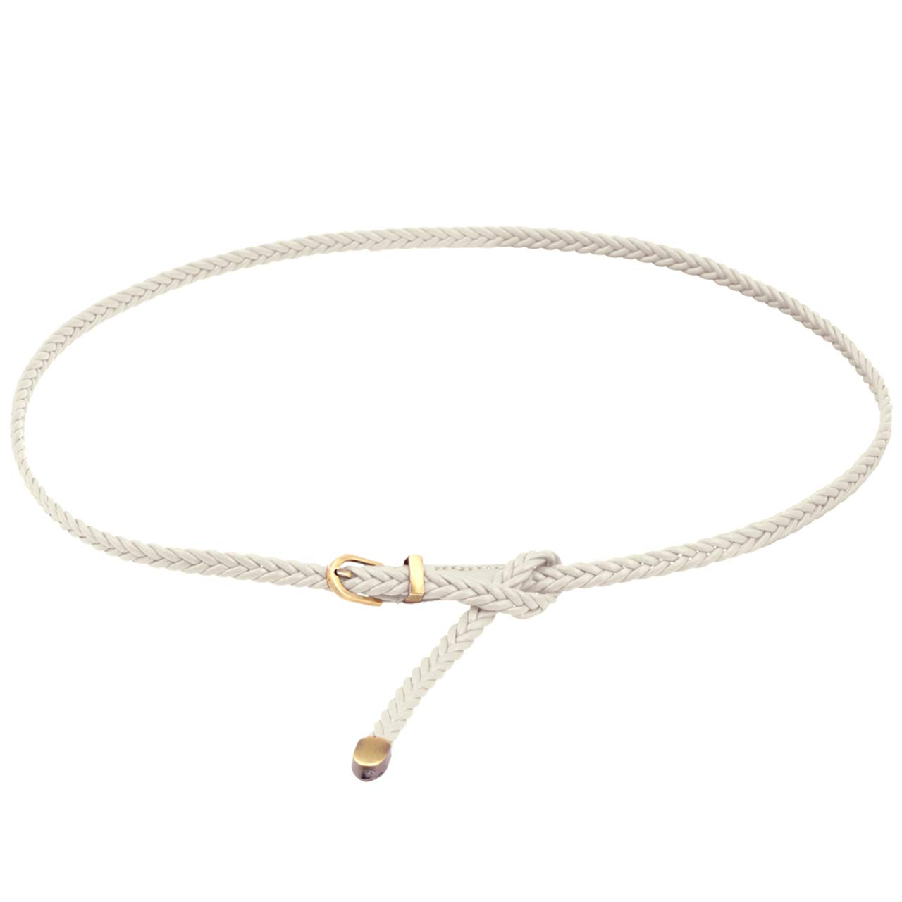 Ayliss Women's Braided PU Leather Skinny Belt - Thin Woven Waist Belt with Pin Buckle for Jeans, Pants & Dresses | Perfect for Casual, Office & Date Night Outfits