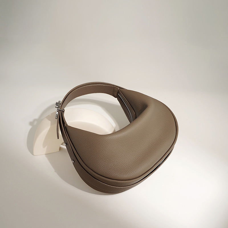 Stylish Crescent Leather Shoulder Bag for Women - Fashionable Crossbody Purse with Adjustable Strap - Perfect for Work, Travel & Everyday Use
