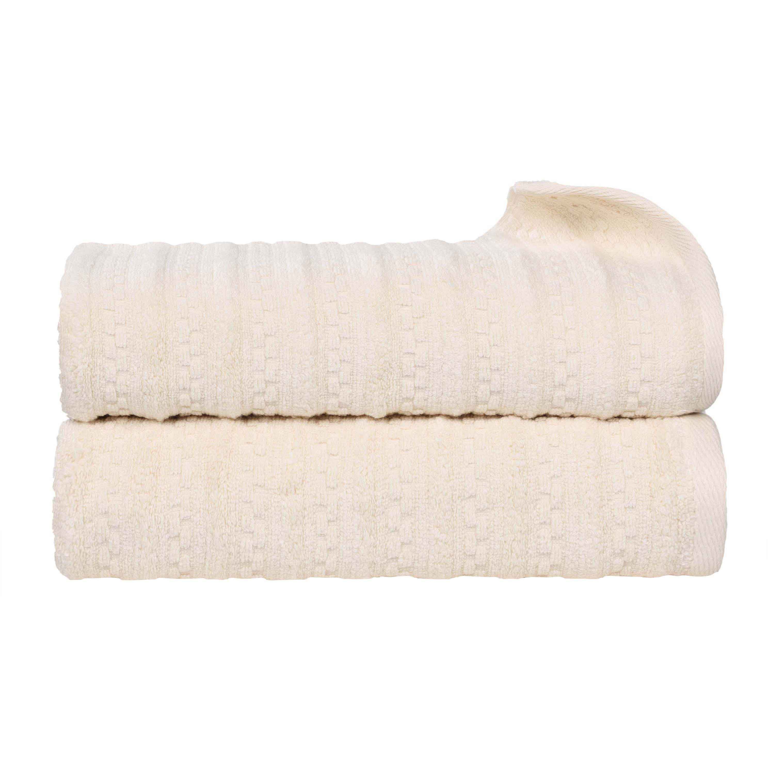 Premium Zuma Zero Twist Cotton Bath Towels Set of 2 - Medium Weight, Ultra Soft & Highly Absorbent - Perfect for Spa, Bathroom & Luxury Home Use