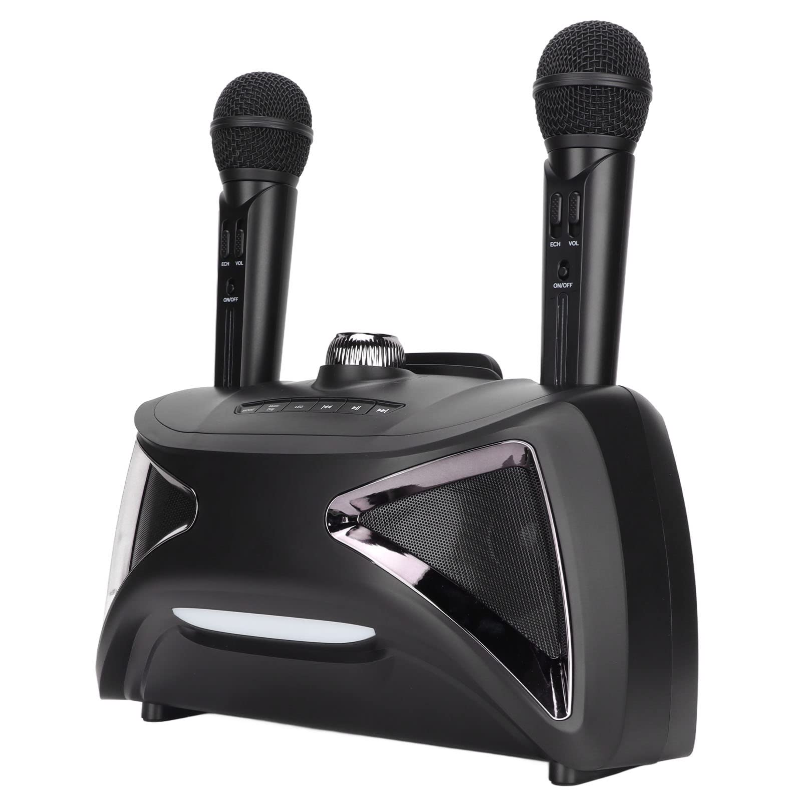 ST-2025 Bluetooth Karaoke Machine with Dual Wireless Microphones - Powerful Speaker System with AUX Input for Home Parties, Family Gatherings & Friends Karaoke Nights | Perfect for Birthday Celebrations, Holiday Events & Indoor Entertainment