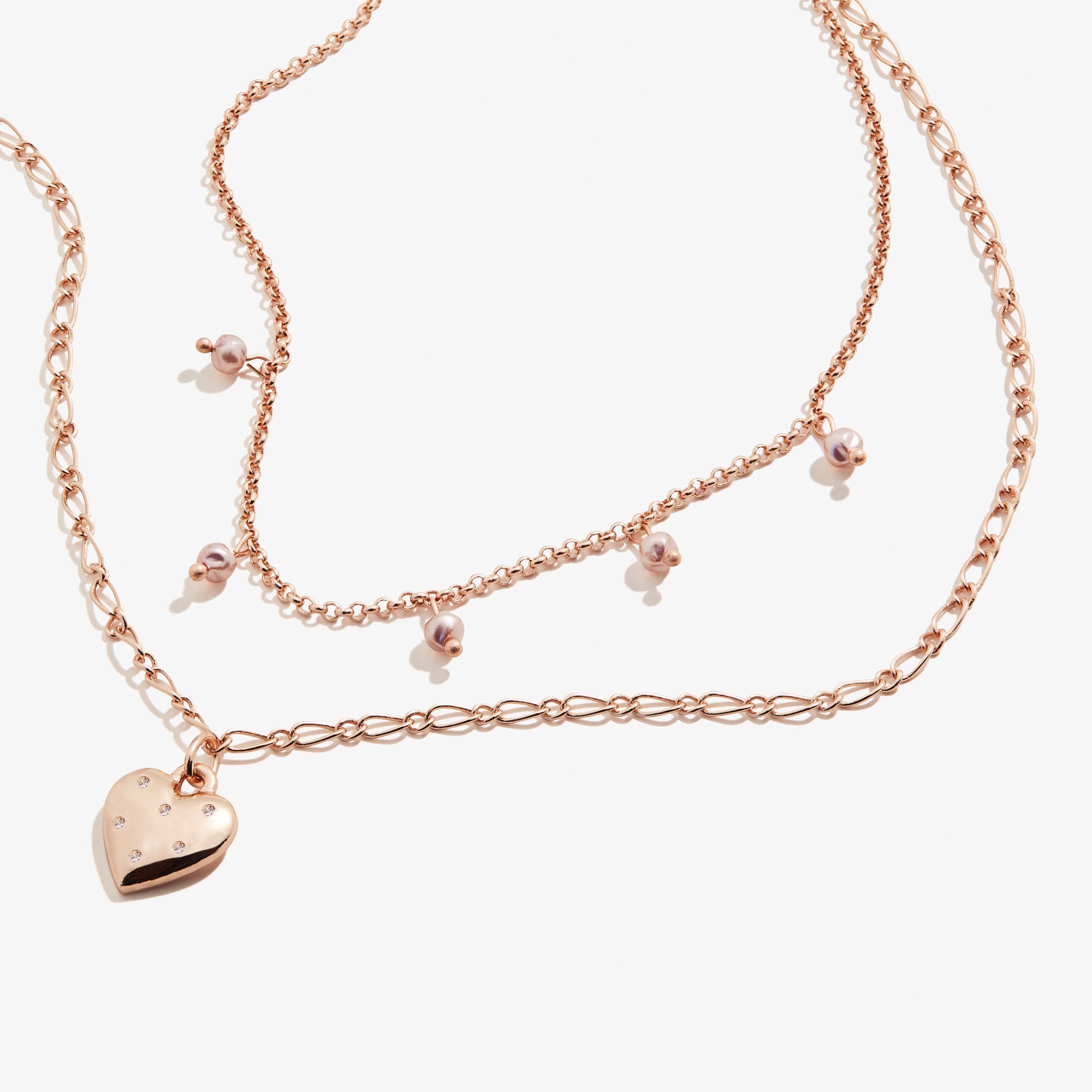 Layered Heart Necklace for Women - Elegant Dainty Gold & Silver Pendant Jewelry - Perfect for Valentine's Day, Anniversary & Romantic Gifts