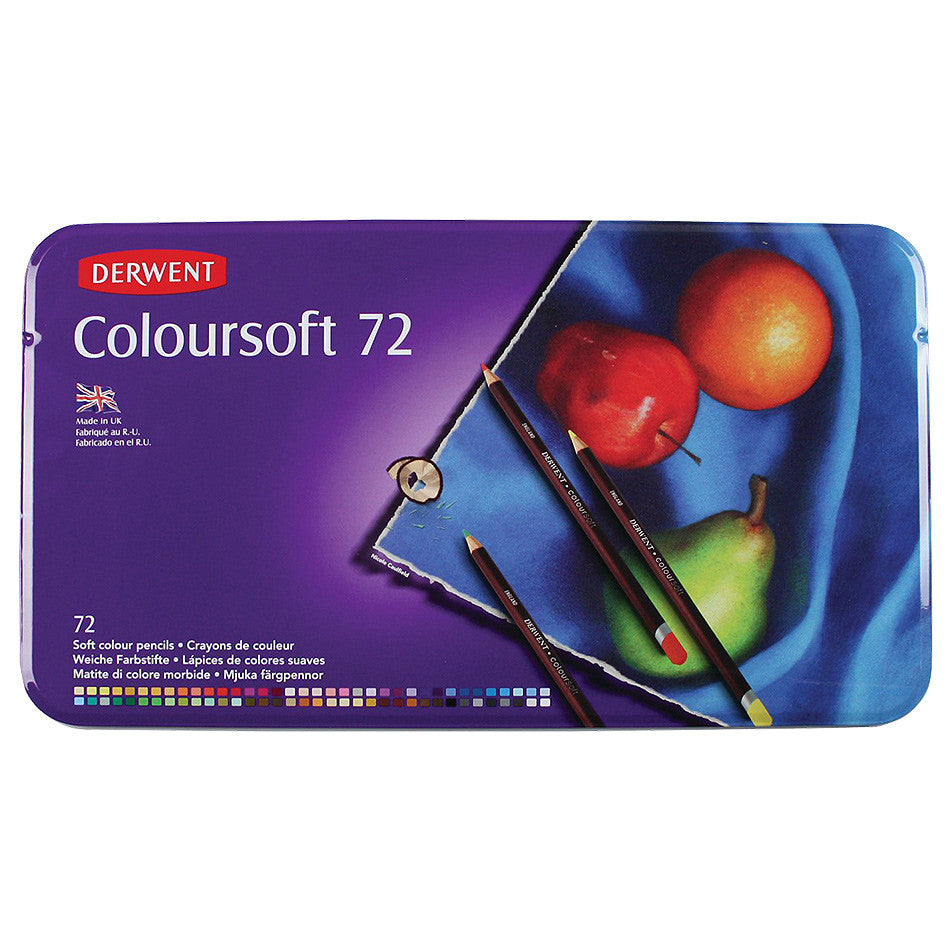 Derwent Coloursoft Colored Pencils Set of 72 - Premium Artist Drawing Pencils for Professional Sketching, Shading & Blending - Perfect for Adult Coloring Books, Art Projects & Creative Gifts