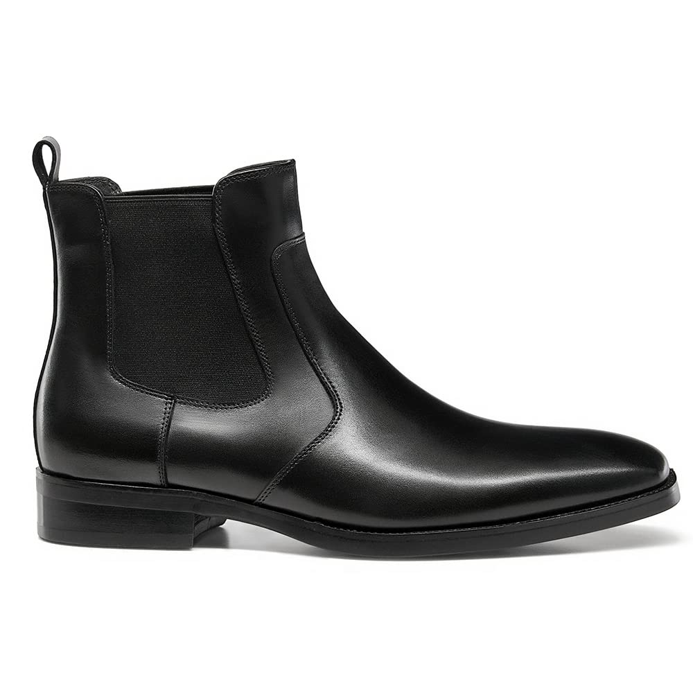 Premium Men's Leather Chelsea Dress Boots - Comfortable & Stylish Formal Boots for Business, Office & Special Occasions