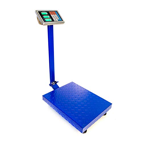 300KG/661lb Digital Postal Scale with LCD Display - Heavy Duty Floor Platform Shipping Scale for Weighing Luggage, Packages & Mail - Accurate Mailing Balance for Post Office, Warehouse & Home Use (Ships from USA)