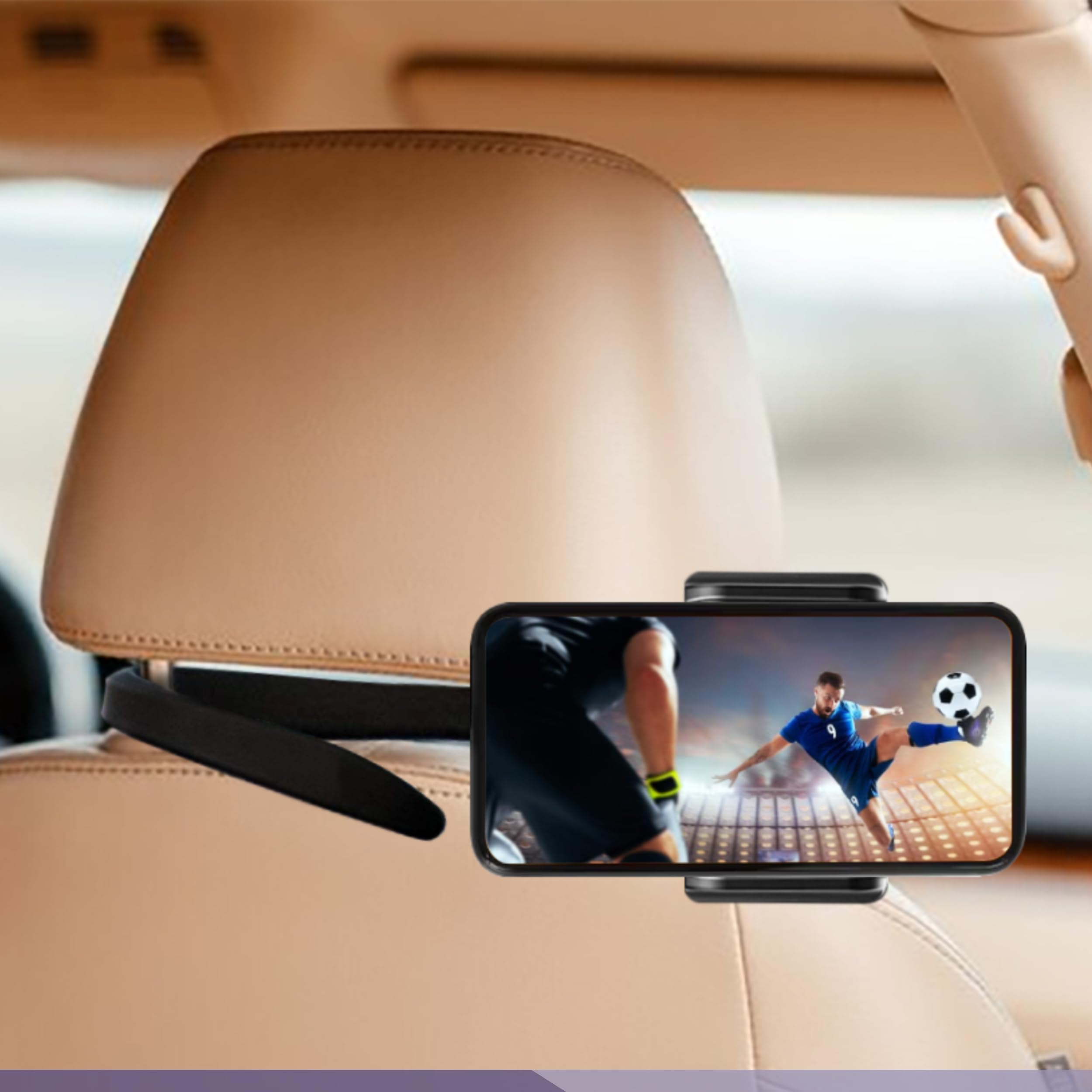Flexible and Adjustable Gooseneck Phone Holder for Car, Stroller, Treadmill, Shopping Cart, Bike, Boat, Golf Cart, Desk & Bed - Universal Cell Phone Mount Stand for iPhone & Android - Perfect for Hands-Free Use While Driving, Exercising, Shopping or Working