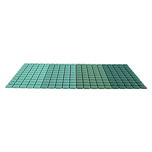 Non-Slip Bath Mat for Shower & Bathtub - Washable Anti-Skid Safety Floor Mat for Kids & Elderly - Gradient Green Shower Stall Carpet - Perfect for Bathroom Safety & Comfort