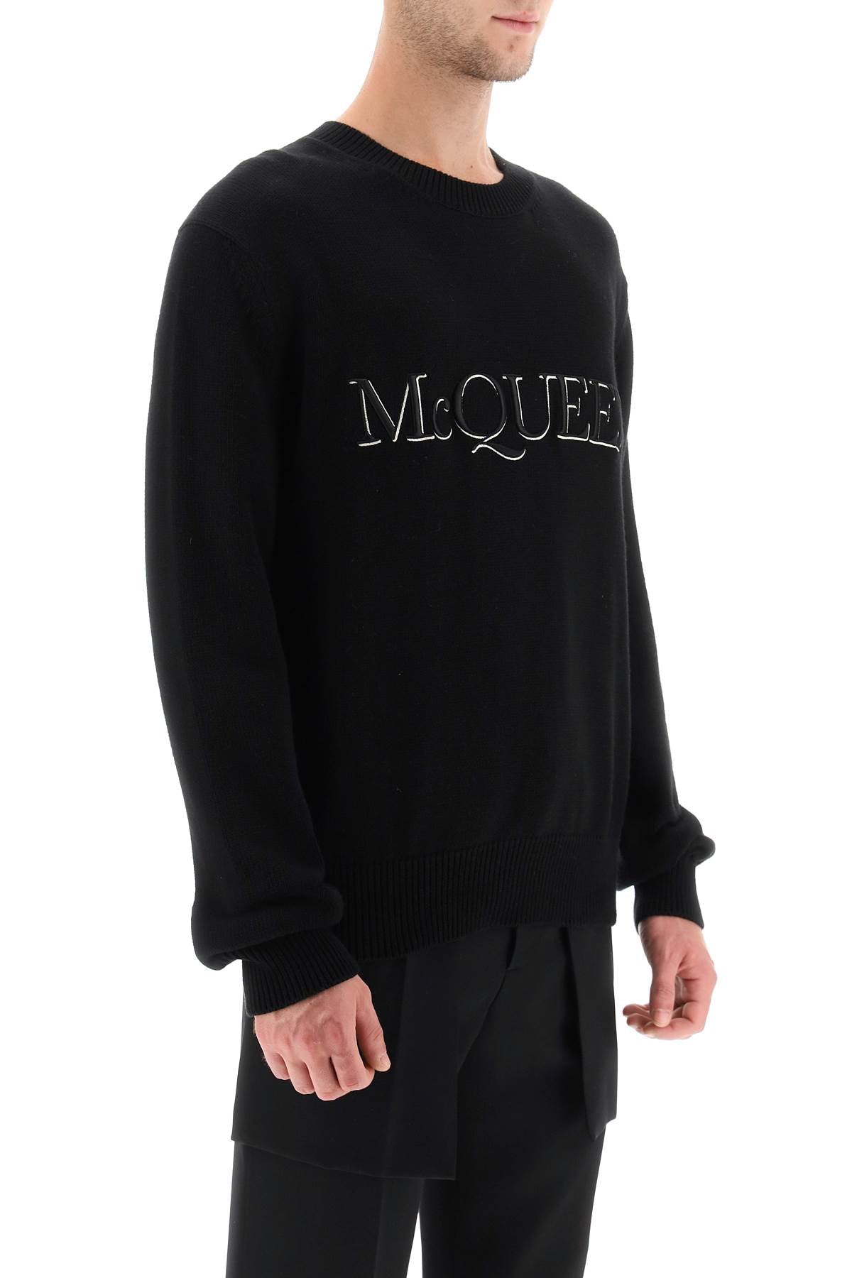 Alexander McQueen Logo Embroidered Sweater - Stylish & Comfortable Knitwear for Men & Women | Perfect for Casual Outfits & Winter Fashion