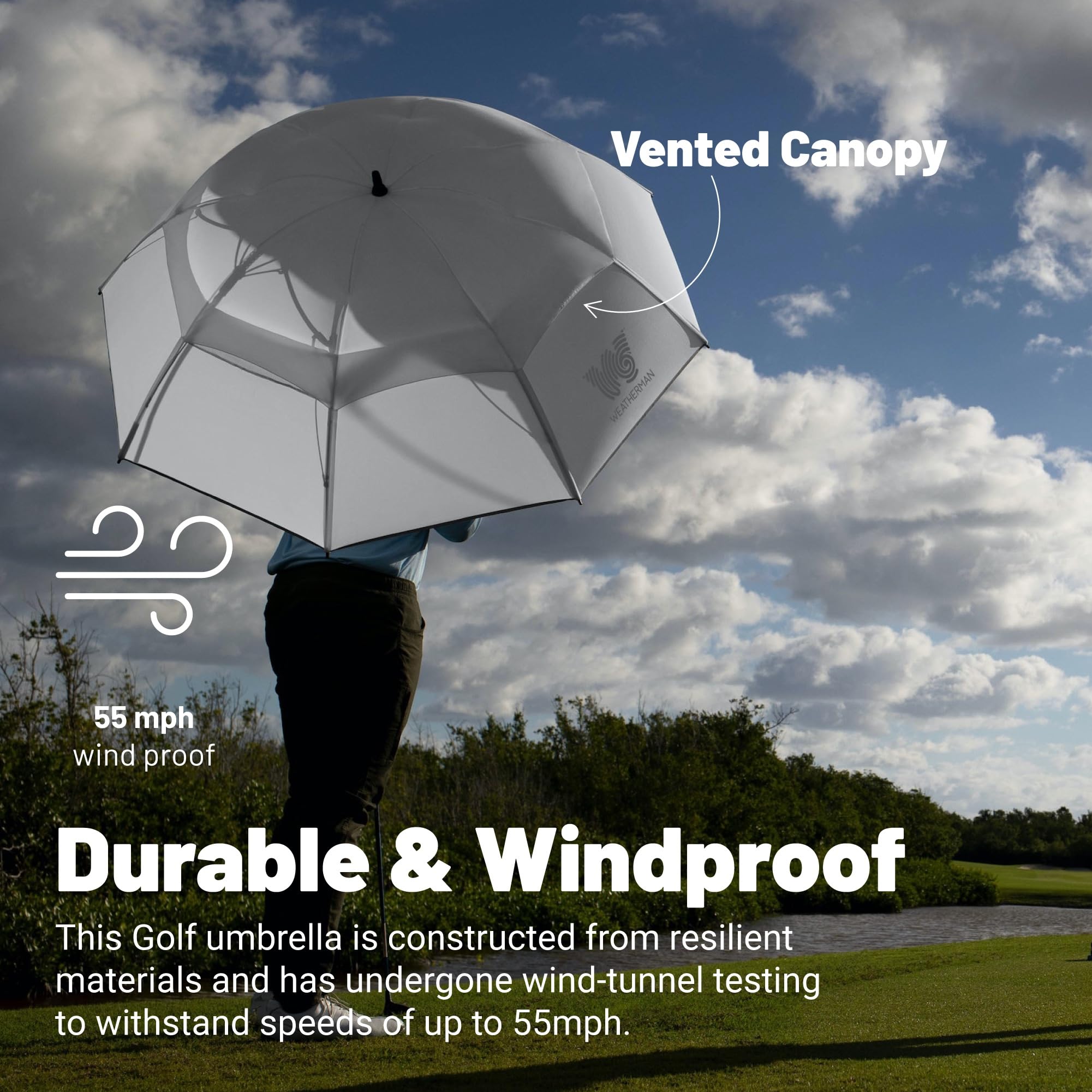 Arnold Palmer Large Windproof Golf Umbrella for Men & Women - 62