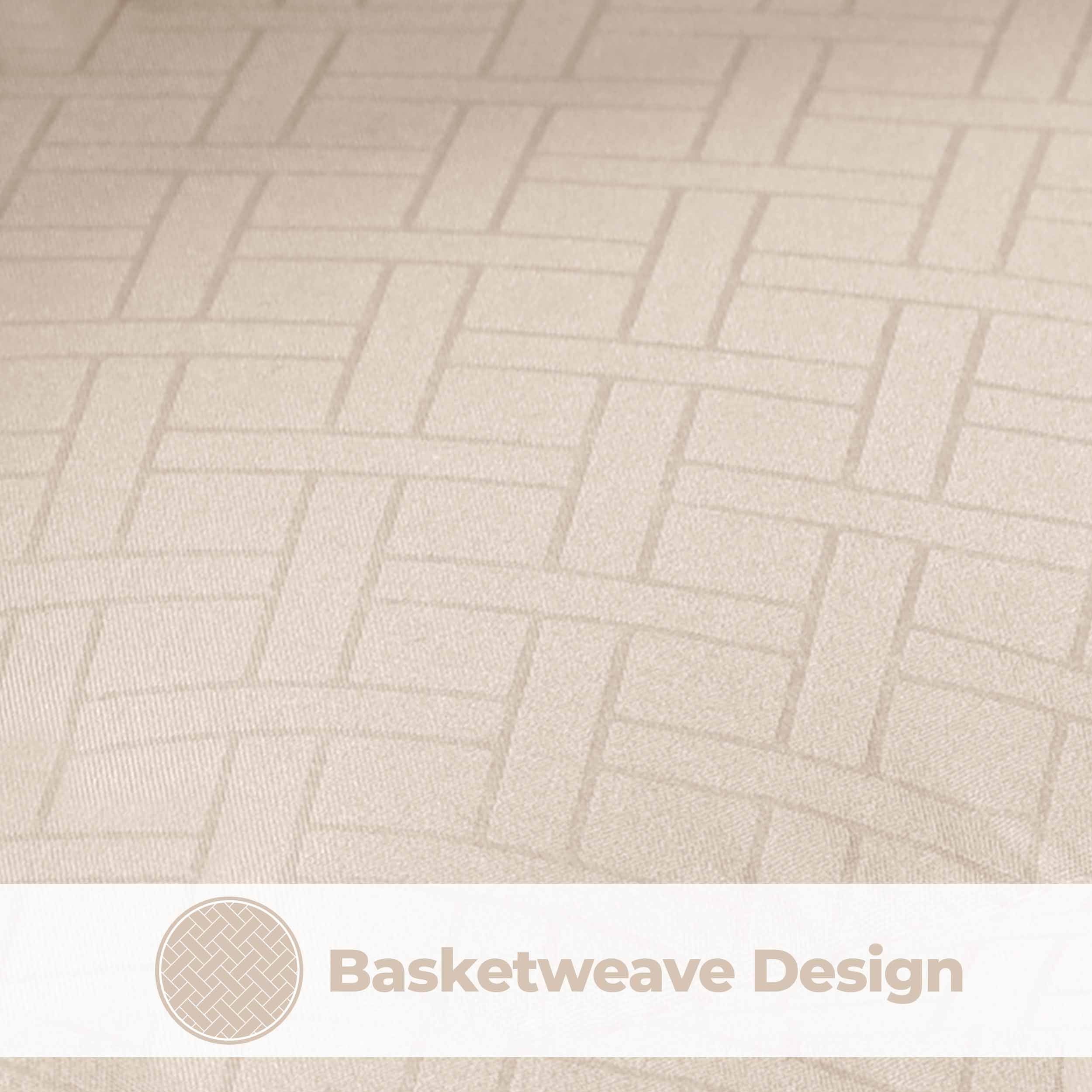 Luxury Basketweave Plush Down Alternative Comforter - Hypoallergenic & Breathable All-Season Bedding for Master Bedroom, Guest Room & Dorm