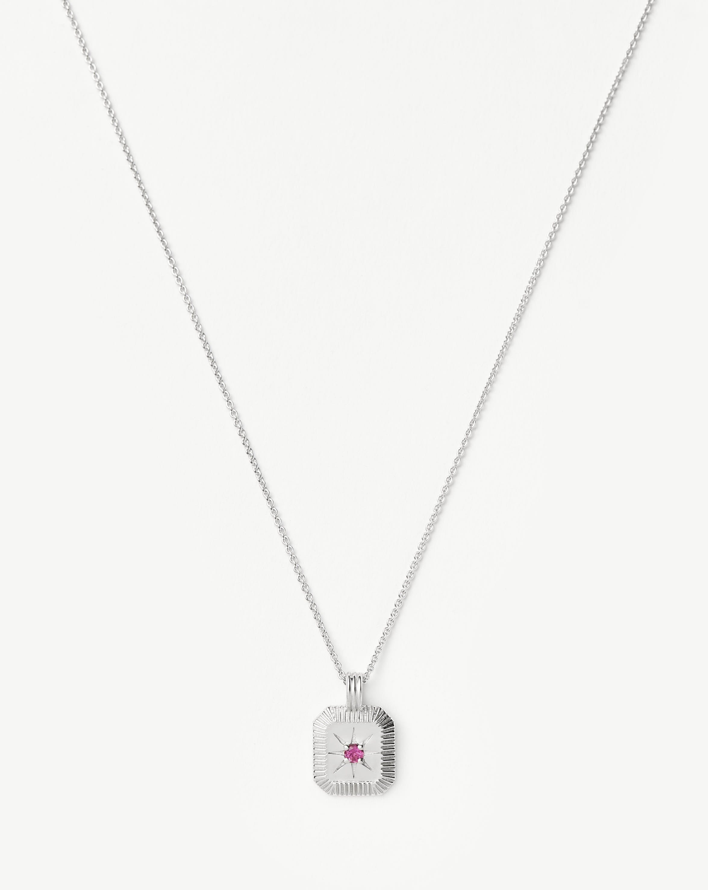October Birthstone Necklace - Genuine Pink Tourmaline Pendant Jewelry for Women | Elegant Gift for Birthday, Anniversary & Special Occasions