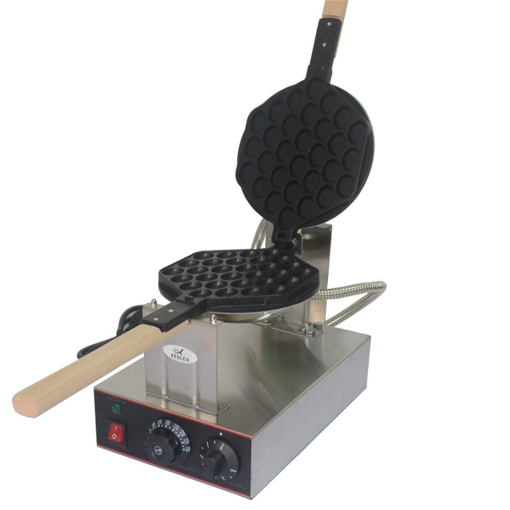 Ridgeyard 1400W Commercial Waffle Maker - 110V Electric Non-Stick Egg Cake Oven, Puff Bread Baker with Stainless Steel Housing - Perfect for Breakfast Cafes, Bakeries, and Home Cooking