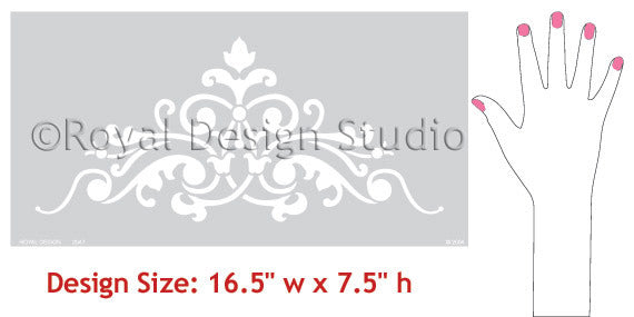 Avignon Center A Ceiling Stencil - Decorative Painting Template for DIY Home Décor & Wall Art Projects | Perfect for Bedrooms, Living Rooms & Nursery Accent Walls