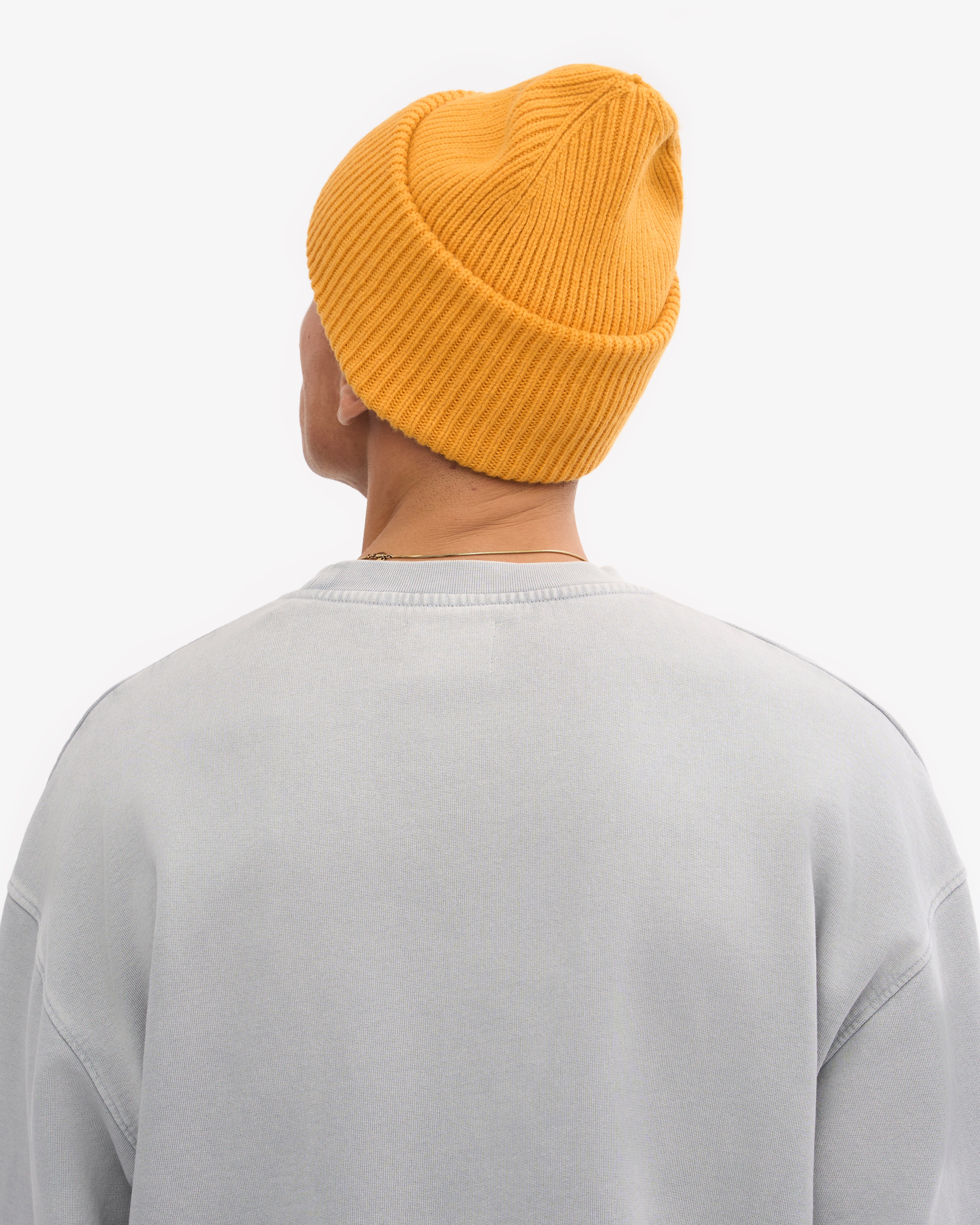 Premium Merino Wool Beanie - Soft & Warm Winter Hat for Men & Women - Burned Yellow - Perfect for Skiing, Hiking & Outdoor Activities