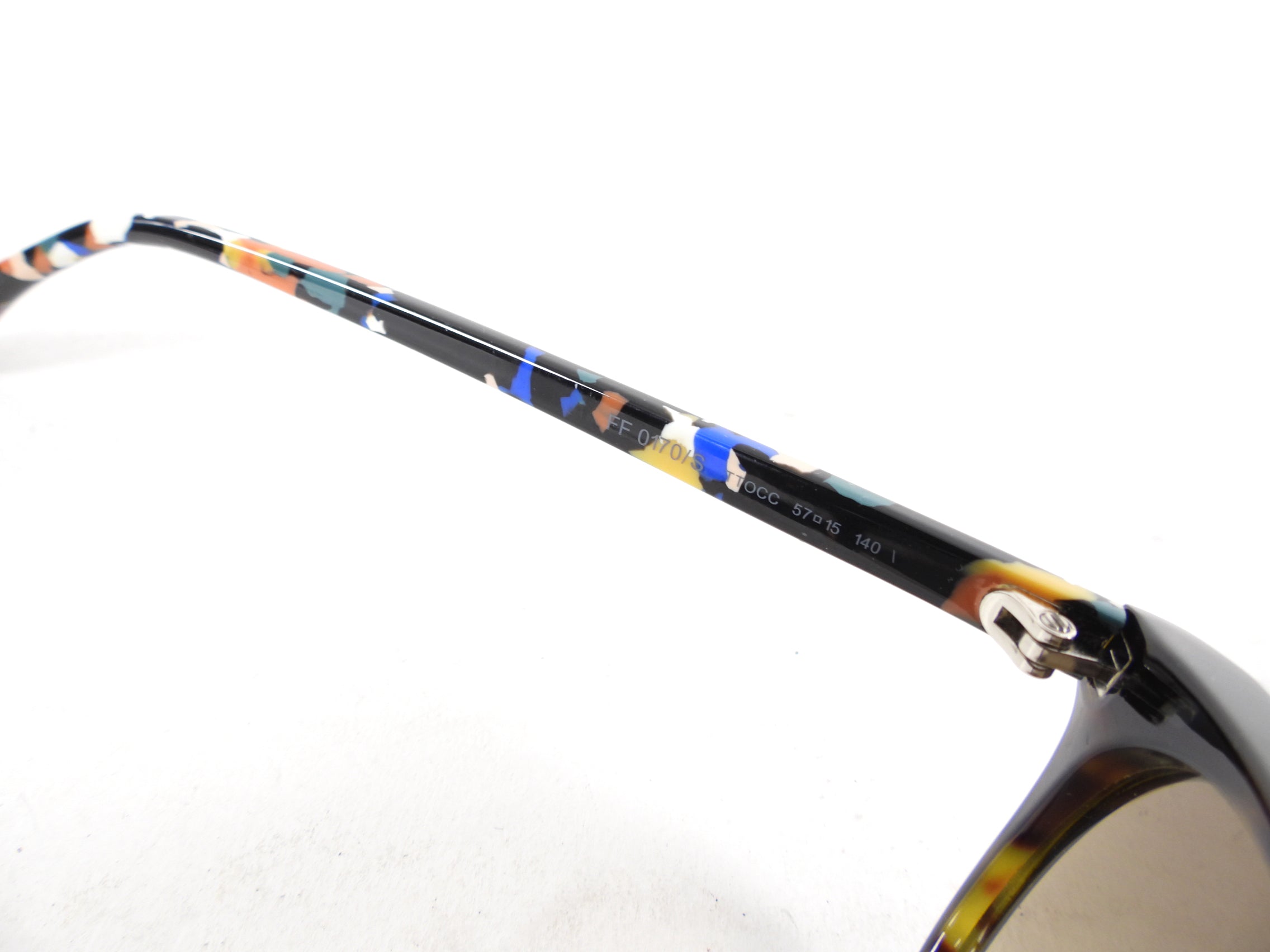 Fendi FF0170 Brown & Multi Marble Sunglasses for Women - Luxury Designer Shades for Summer, Beach & Outdoor Fashion