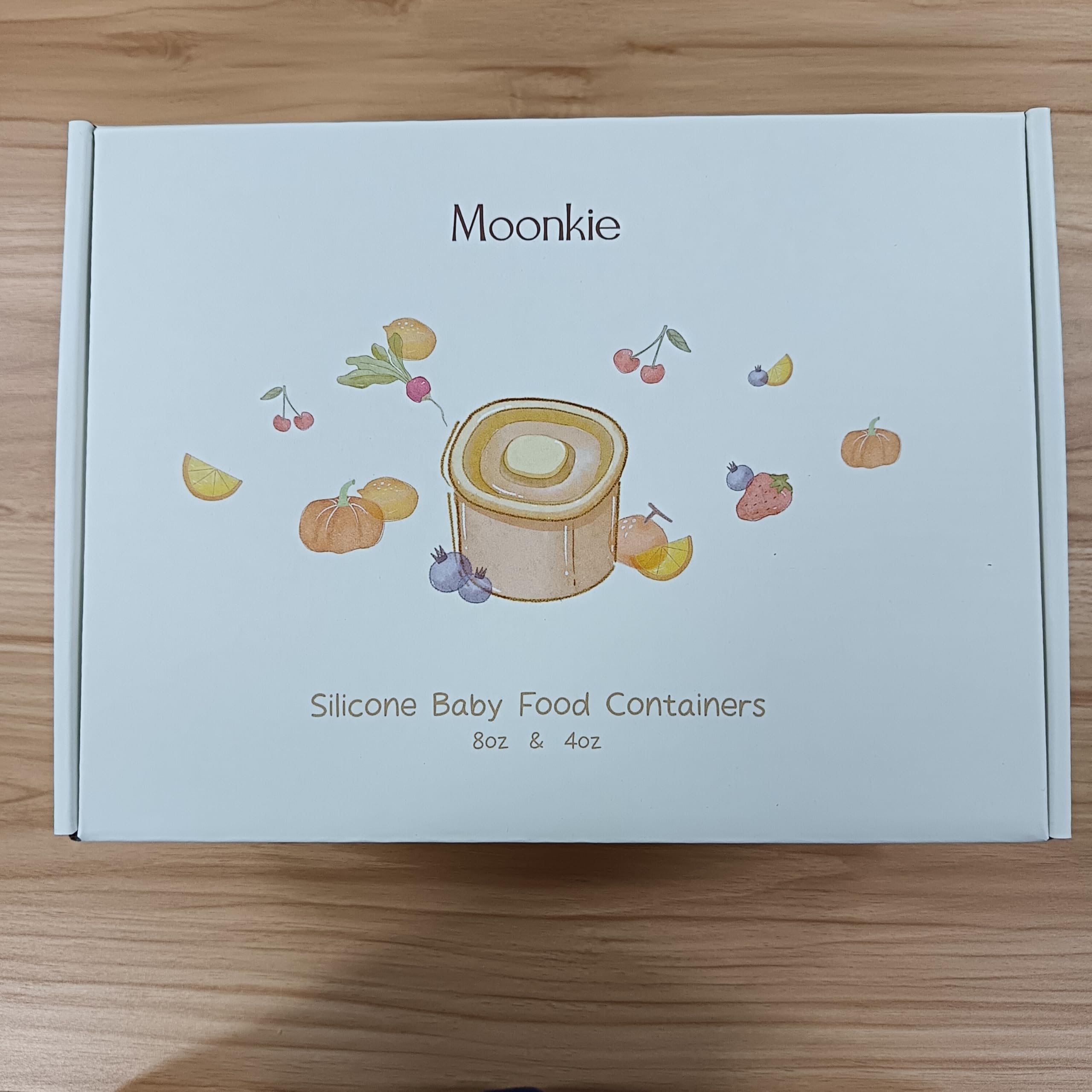 Moonkie Silicone Baby Food Storage Containers - 8oz & 4oz Airtight Baby Food Jars with Snack Cup Lids | Freezer, Microwave & Dishwasher Safe | Reusable Infant & Toddler Food Containers | Perfect for Homemade Purees, Snacks On-The-Go & Meal Prep