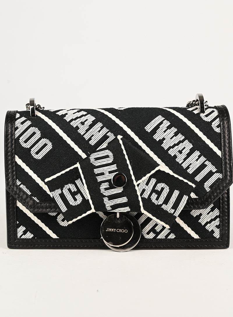 Jimmy Choo I Want Choo Black Crossbody Bag for Women - Elegant Shoulder Purse for Evening Parties, Date Nights & Special Occasions