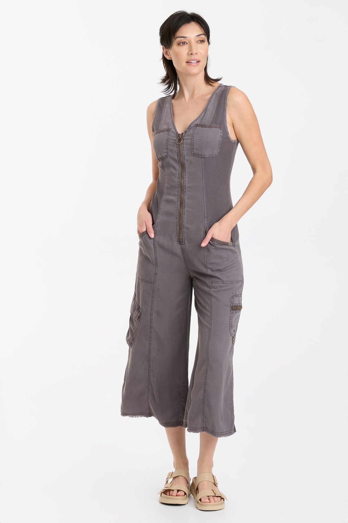 Tavin Women's Stylish Crop Jumpsuit - Trendy Casual Romper for Summer Outings, Beach Vacations & Music Festivals