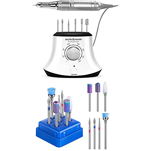 MelodySusie 30000 RPM Professional Nail Drill - Scarlet Red | High Speed Electric Nail File with Low Heat, Low Noise & Vibration | Portable Efile for Shaping, Buffing, Removing Acrylic & Gel Nails | Perfect for Home Salon, Nail Techs & DIY Manicures