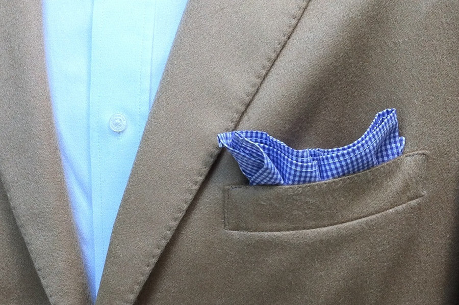 Soft Lavender Mini Check Pocket Square - Elegant Silk Handkerchief for Men's Suits, Weddings & Formal Events | Perfect Gentleman Accessory