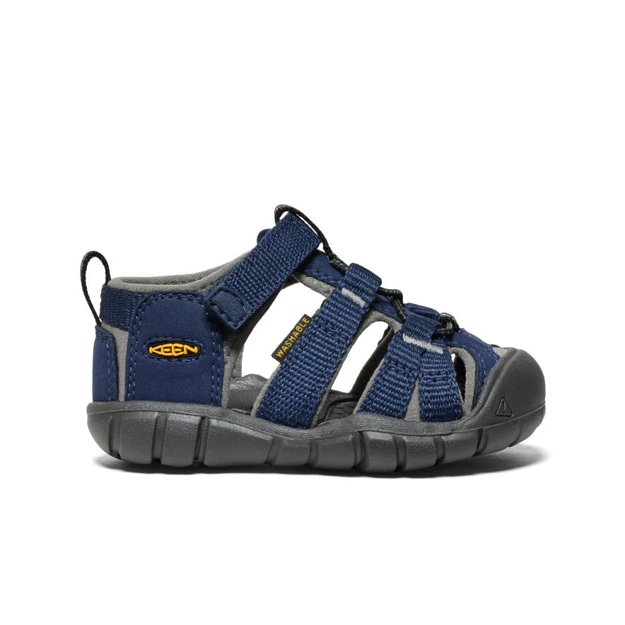 Keen Toddler Sandals - Navy Blue Drizzle Seacamp II CNX Waterproof Sandals for Boys & Girls | Perfect for Beach, Pool & Outdoor Play