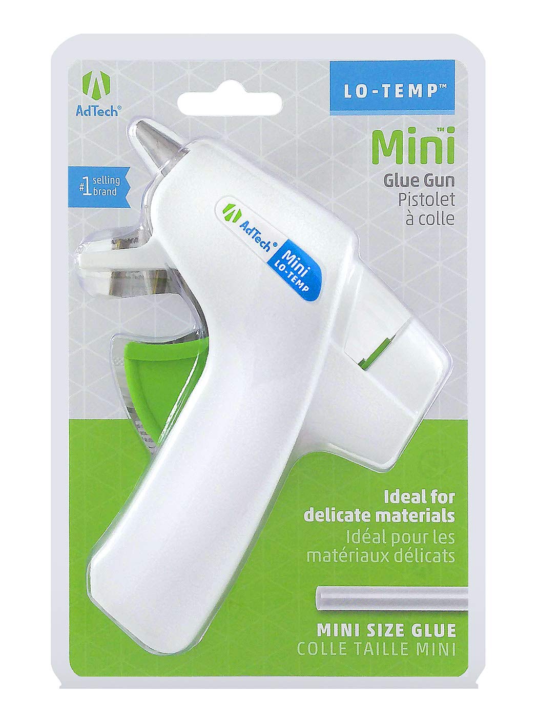 AdTech Lo-Temp Mini Glue Gun - Low Temperature Hot Glue Gun for Crafts, DIY Projects, School Supplies & Home Repairs | Compact & Safe Glue Gun for Kids & Adults | Perfect for Scrapbooking, Woodworking & Arts & Crafts (Item#0450)