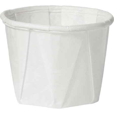 Sammons Preston 0.5 oz White Paper Souffle Cups - Disposable Portion Cups for Food Sampling, Condiments, and Medical Use