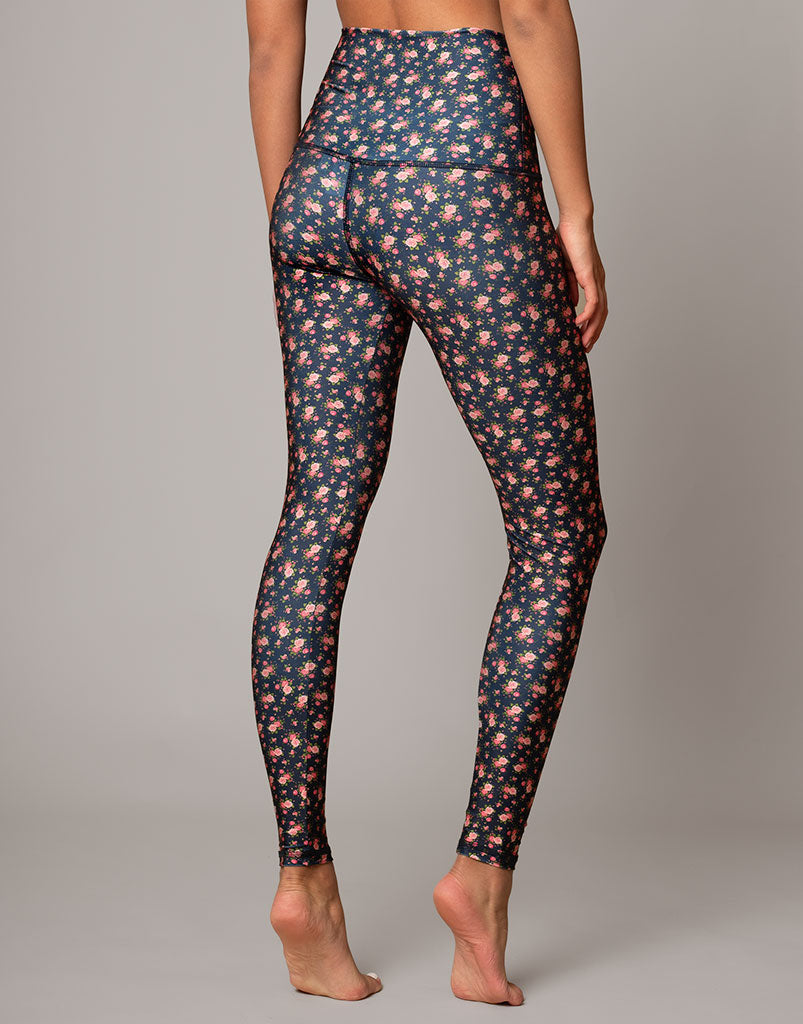 Hadley Roses Legging - High Waist Yoga Pants for Women, Soft Stretchy Workout Leggings with Pockets | Perfect for Gym, Running, Lounge & Everyday Wear
