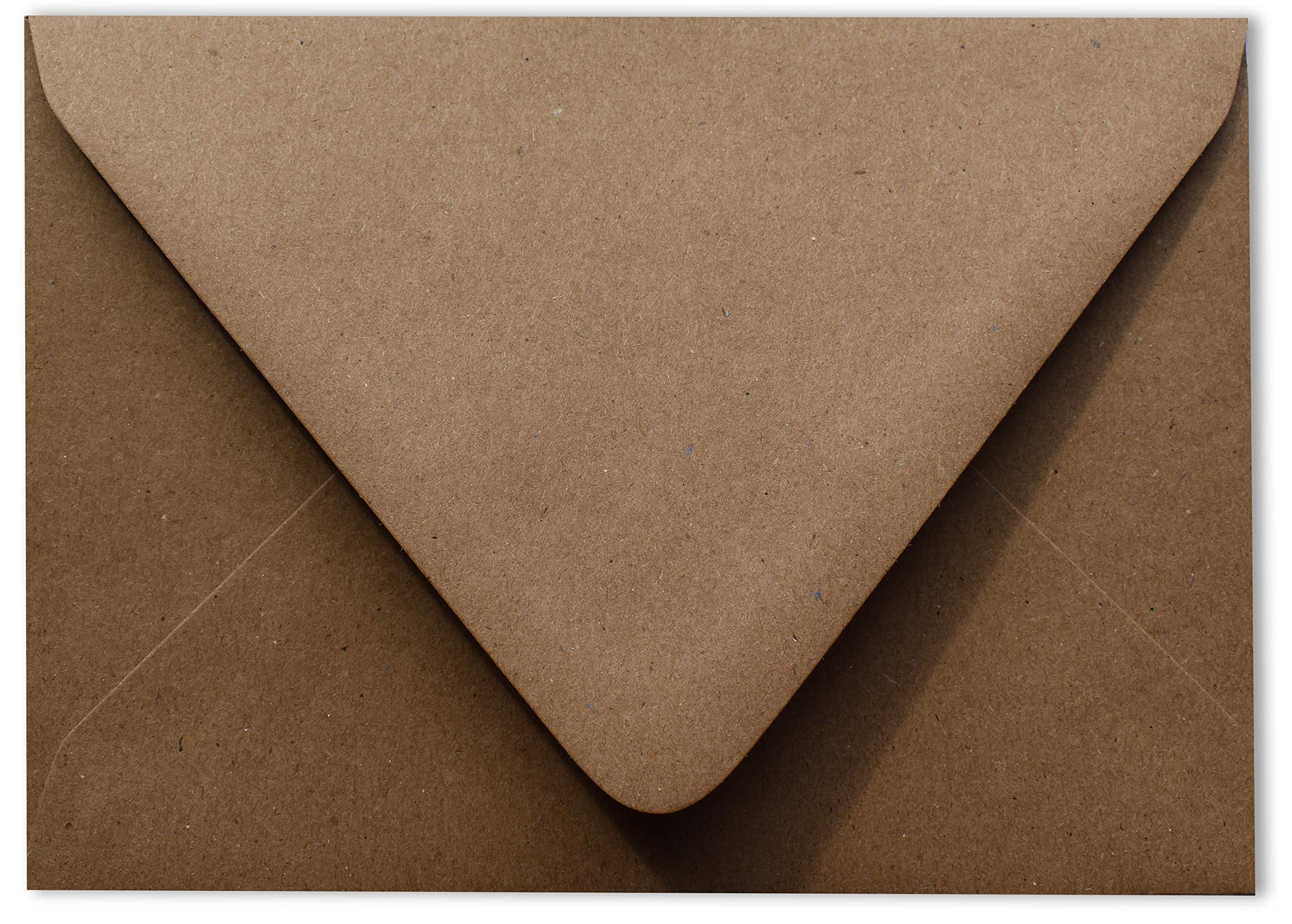 Premium Kraft Brown Contour Euro Flap Envelopes A2-80lb (4 3/8