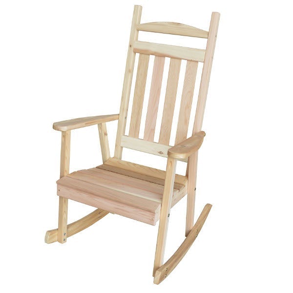 Premium Western Red Cedar Classic Porch Rocker - Handcrafted Outdoor Rocking Chair for Patio, Garden & Front Porch Relaxation