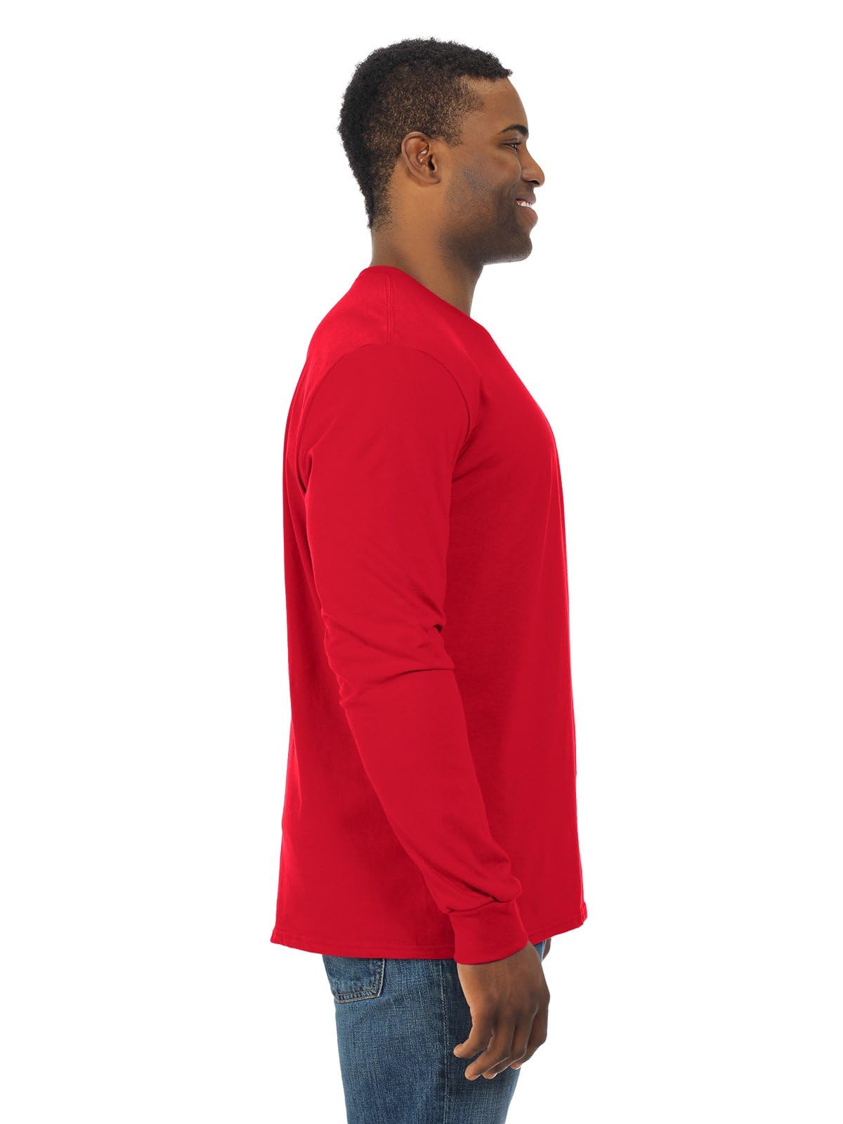 Fruit of the Loom Men's Long Sleeve Cotton T-Shirts 2-Pack - Soft Crewneck Casual Shirts for Everyday Wear, Work & Layering