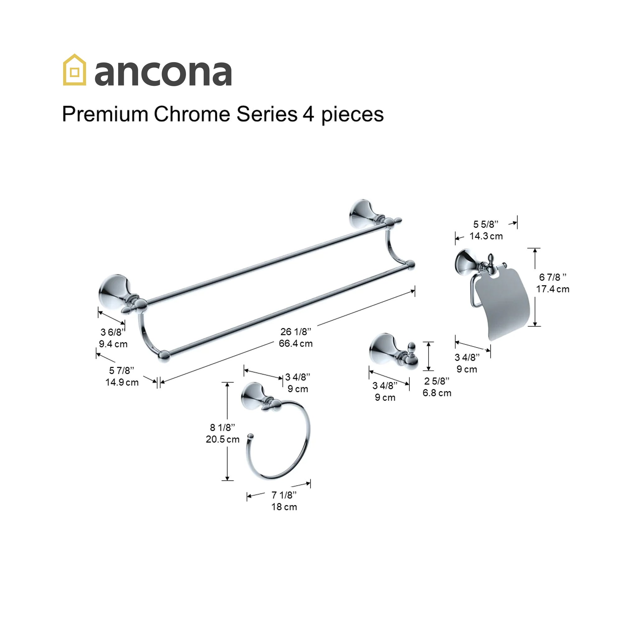 Premium Chrome Series 4-Piece Kitchen Knife Set - Sharp Stainless Steel Blades for Slicing, Dicing & Chopping - Perfect for Home Chefs & Cooking Enthusiasts