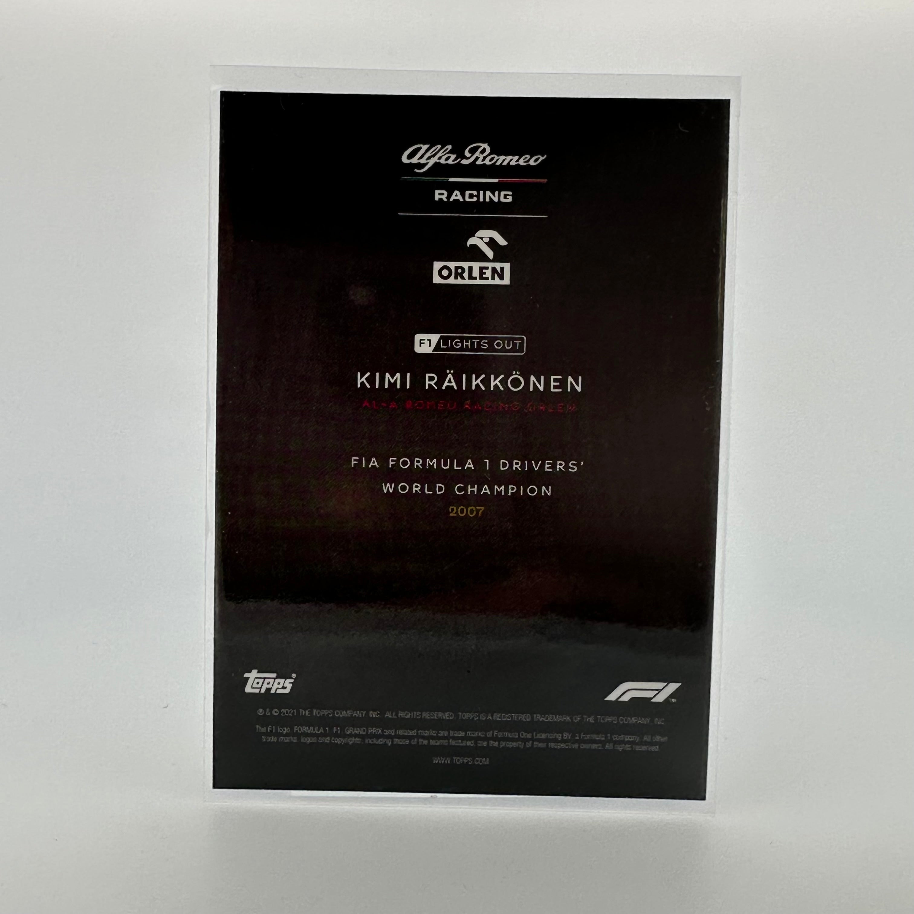 32/50 Kimi Raikkonen F1 World Champion 2007 Aqua Parallel Trading Card - Perfect for F1 Collectors, Racing Fans, and Memorabilia Enthusiasts