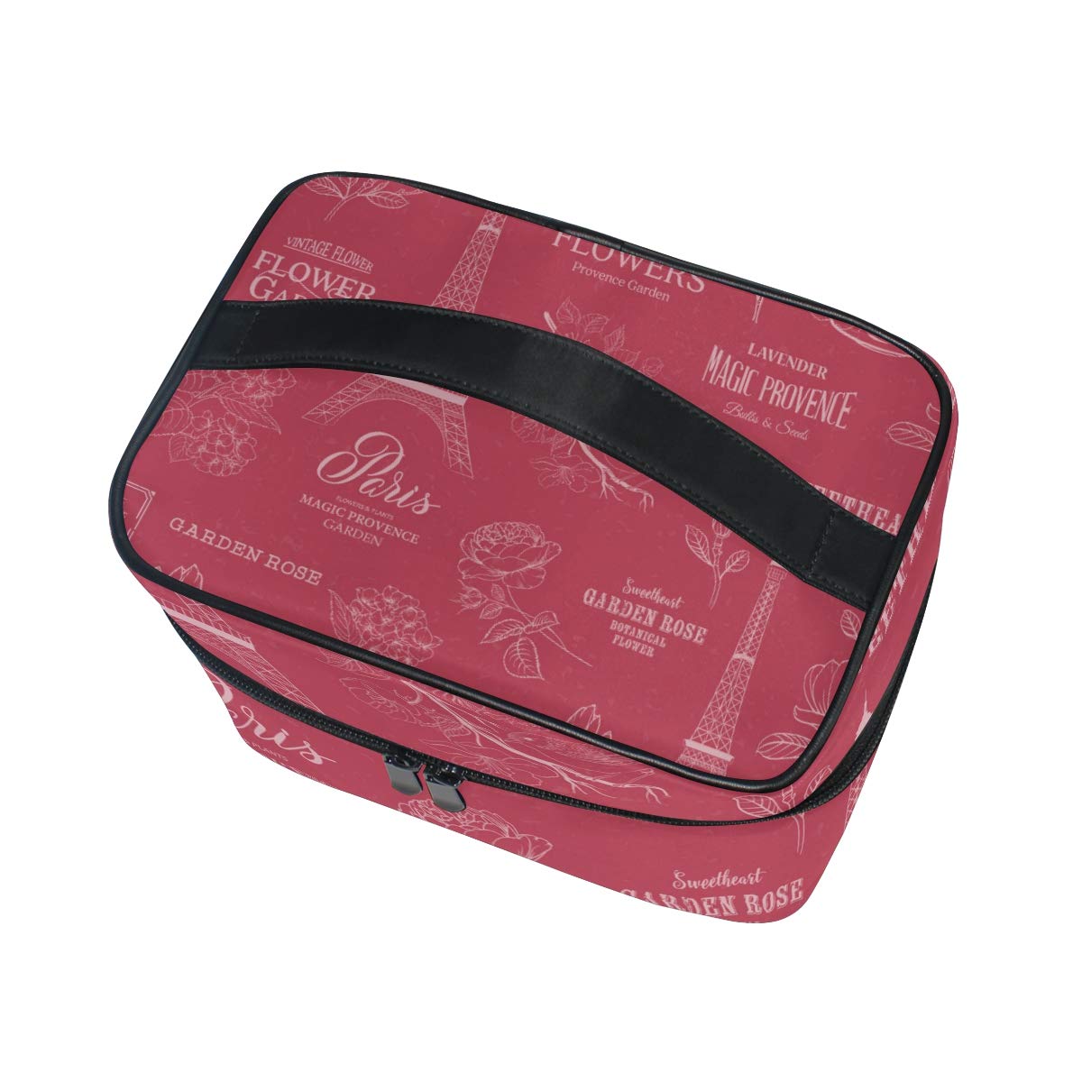 VIKKO Romantic Paris Pink Eiffel Tower Cosmetic Bag - Large Capacity Travel Makeup Organizer for Women & Girls | Perfect for Vacation, Bridal Shower Gift & Daily Beauty Storage