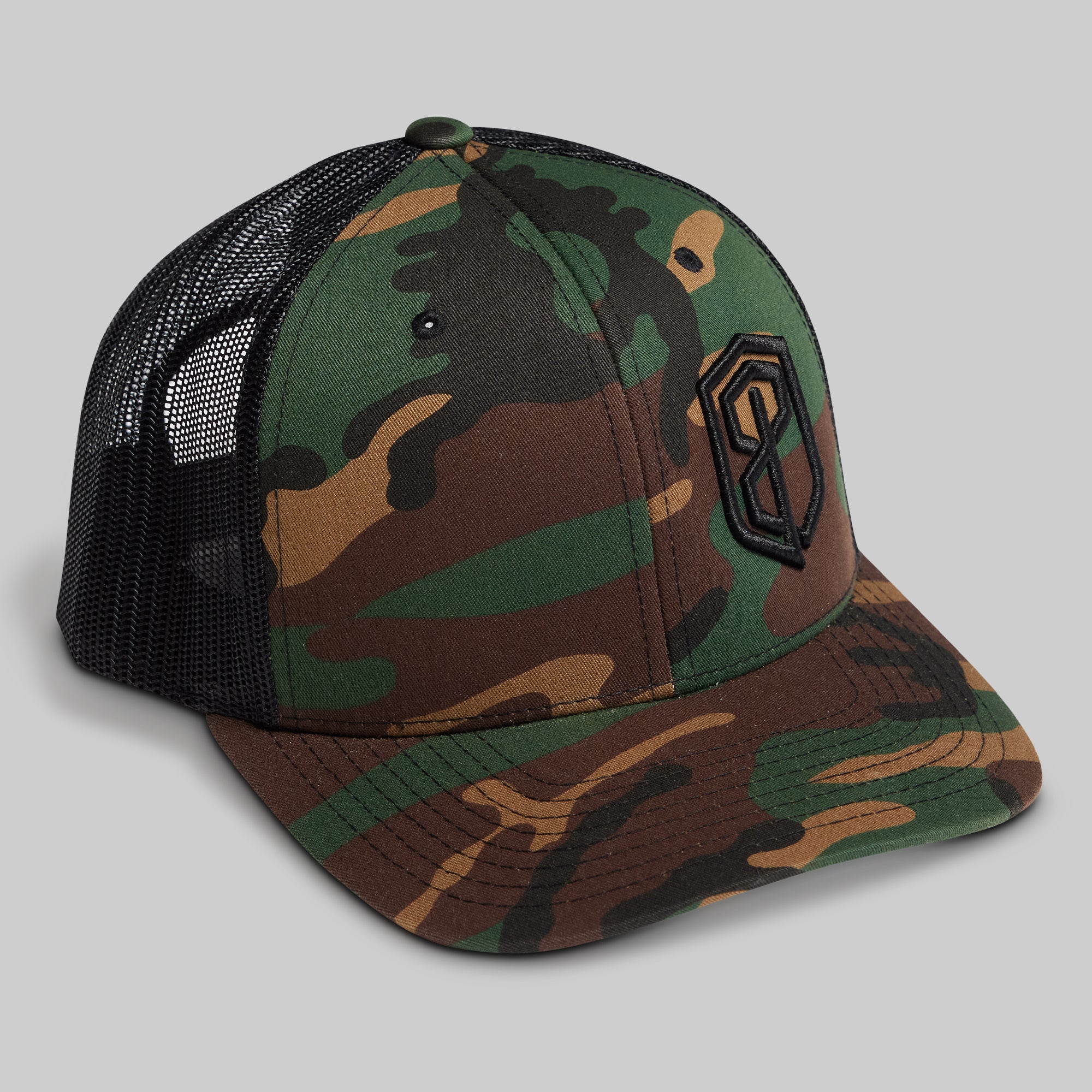 Born Primitive Camouflage Trucker Hat for Men & Women - Adjustable Mesh Back Cap for Outdoor, Hiking, and Casual Wear