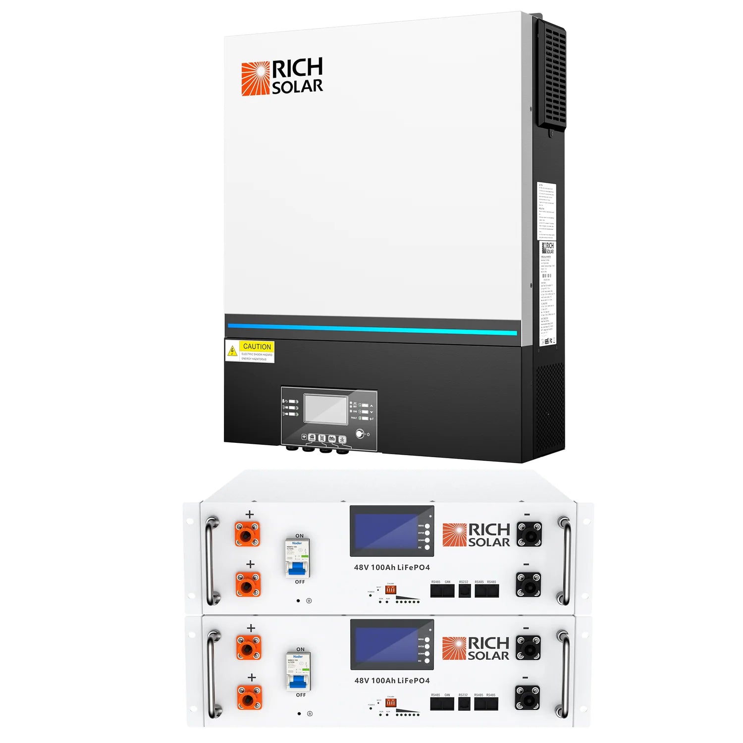 Rich Solar 6500 Watt (6.5KW) 48V Off-Grid Hybrid Solar Inverter for Home, RV & Cabin - Pure Sine Wave Power Converter with MPPT Charger | Backup Energy Solution for Power Outages & Off-Grid Living