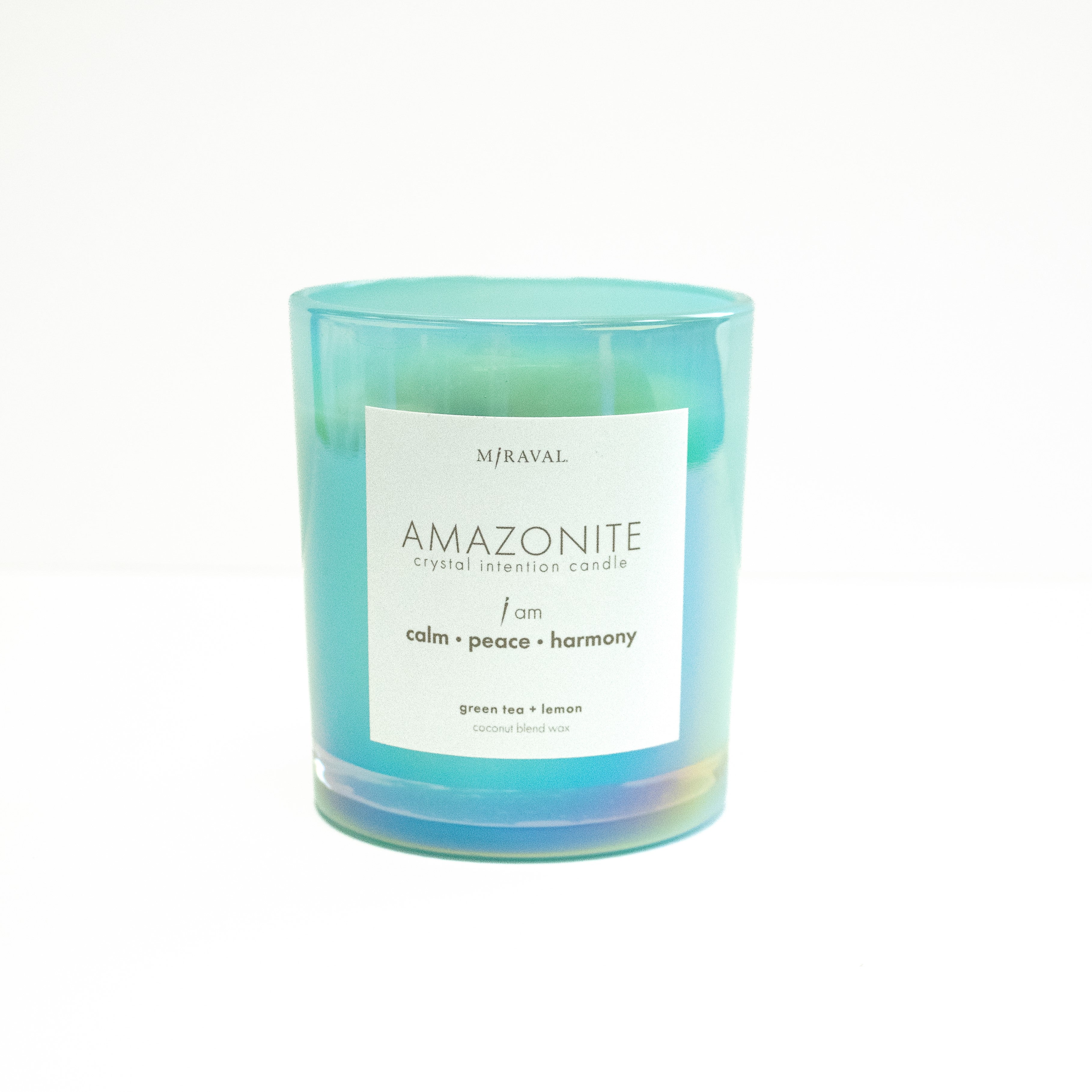 Amazonite Crystal Intention Candle - Natural Healing Stone Candle for Meditation, Relaxation & Positive Energy - Perfect for Yoga, Spiritual Rituals & Home Decor
