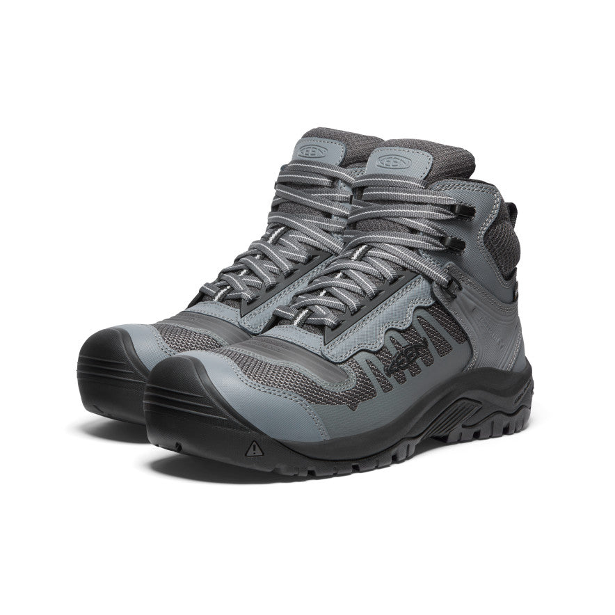 Men's Reno Mid Waterproof Work Boots with Carbon Toe | Magnet/Black | Ideal for Construction, Hiking & Outdoor Work