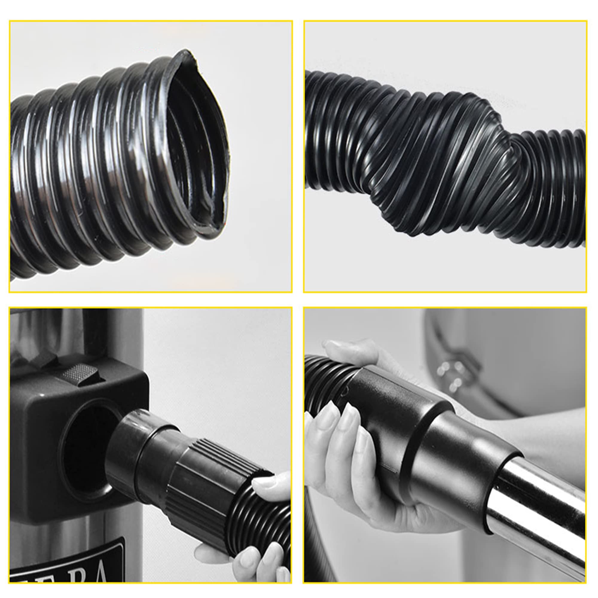 40mm Inner Diameter Central Vacuum Hose - Durable Plastic & Flexible Collection Hose for Home & Commercial Cleaning Systems - Perfect for Hard Floors, Carpets & Tight Spaces