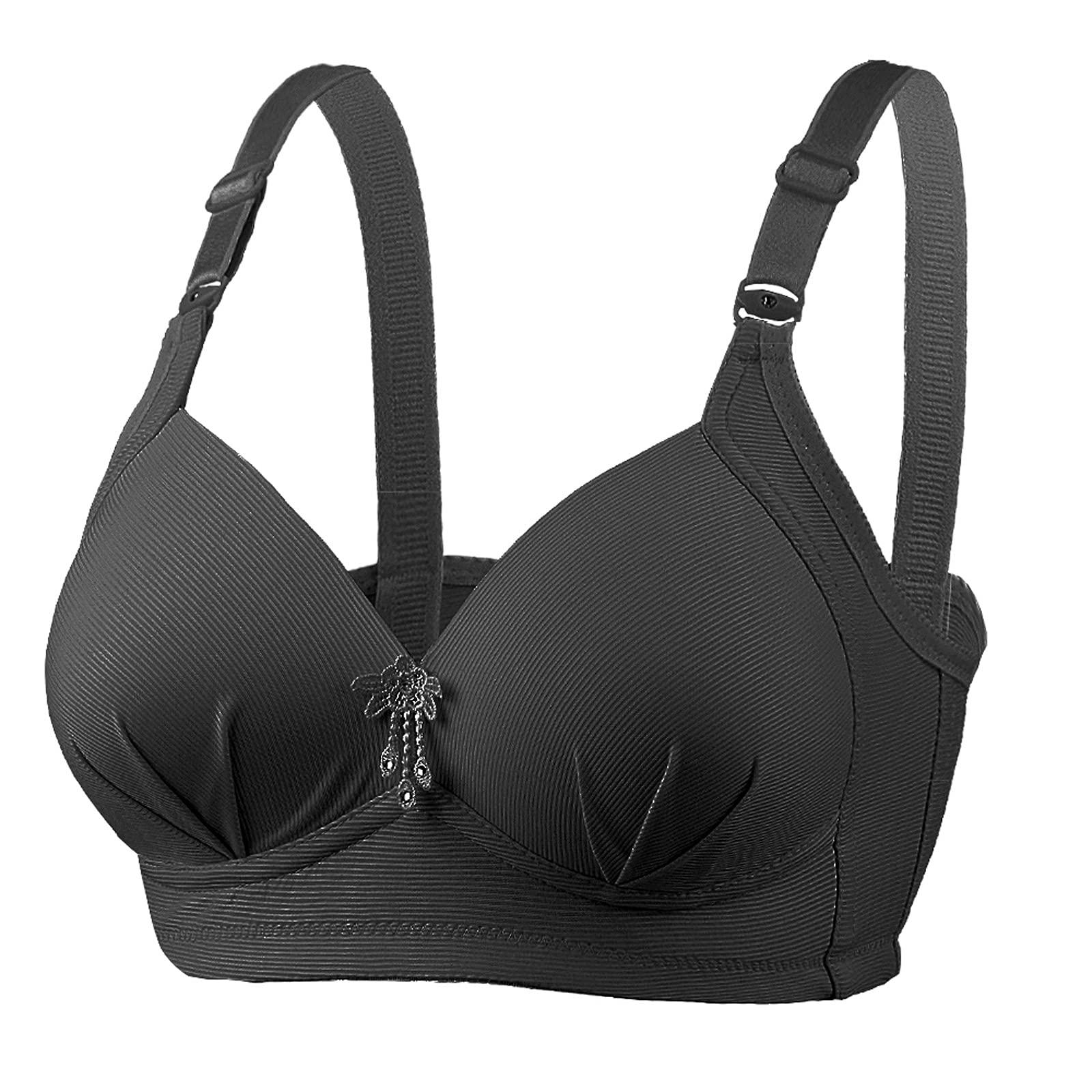 Women's Plus Size Adjustable Full Cup Sports Bra - Cotton Breathable Modal No Steel Ring Bustier for Yoga, Running & Gym Workouts