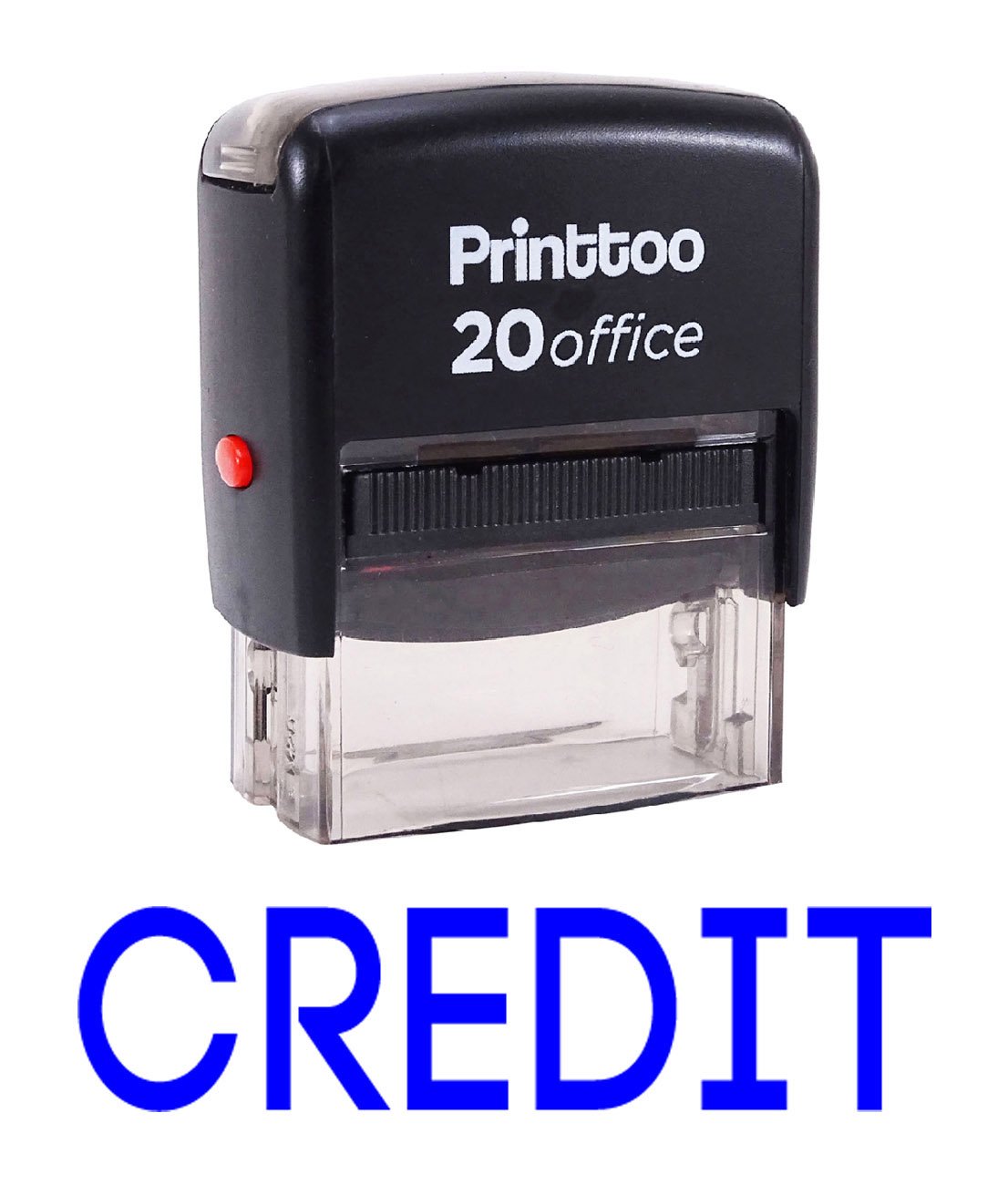 Custom Self-Inking Rubber Stamp for Office & Business - Personalized Credit Stamp in Blue | Perfect for Document Signing, Receipts & Paperwork