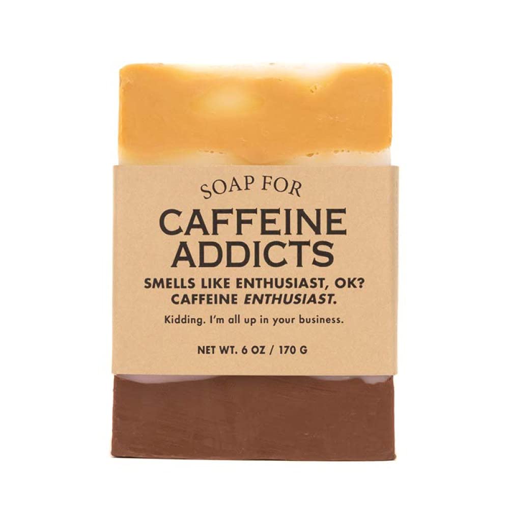 Caffeine Addicts Soap by Whiskey River - Energizing Coffee Scrub Soap for Men & Women - Exfoliating Body Wash with Natural Coffee Grounds - Perfect for Morning Shower & Gift Sets