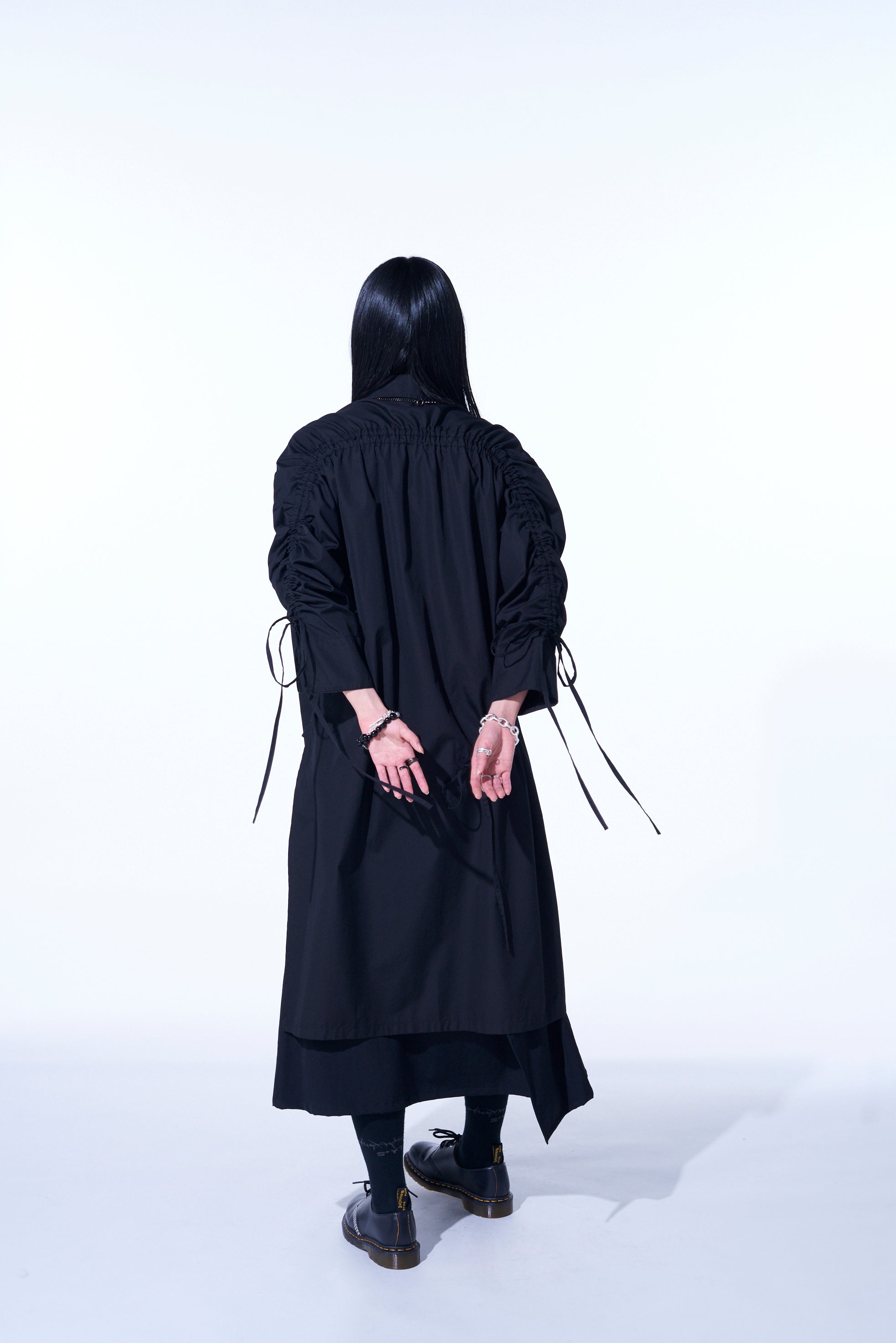 Oversized Cotton Broadcloth Long Shirt with Gathered Strings - Comfortable Loose Fit Casual Top for Women | Perfect for Layering, Beach Cover-Up & Everyday Wear