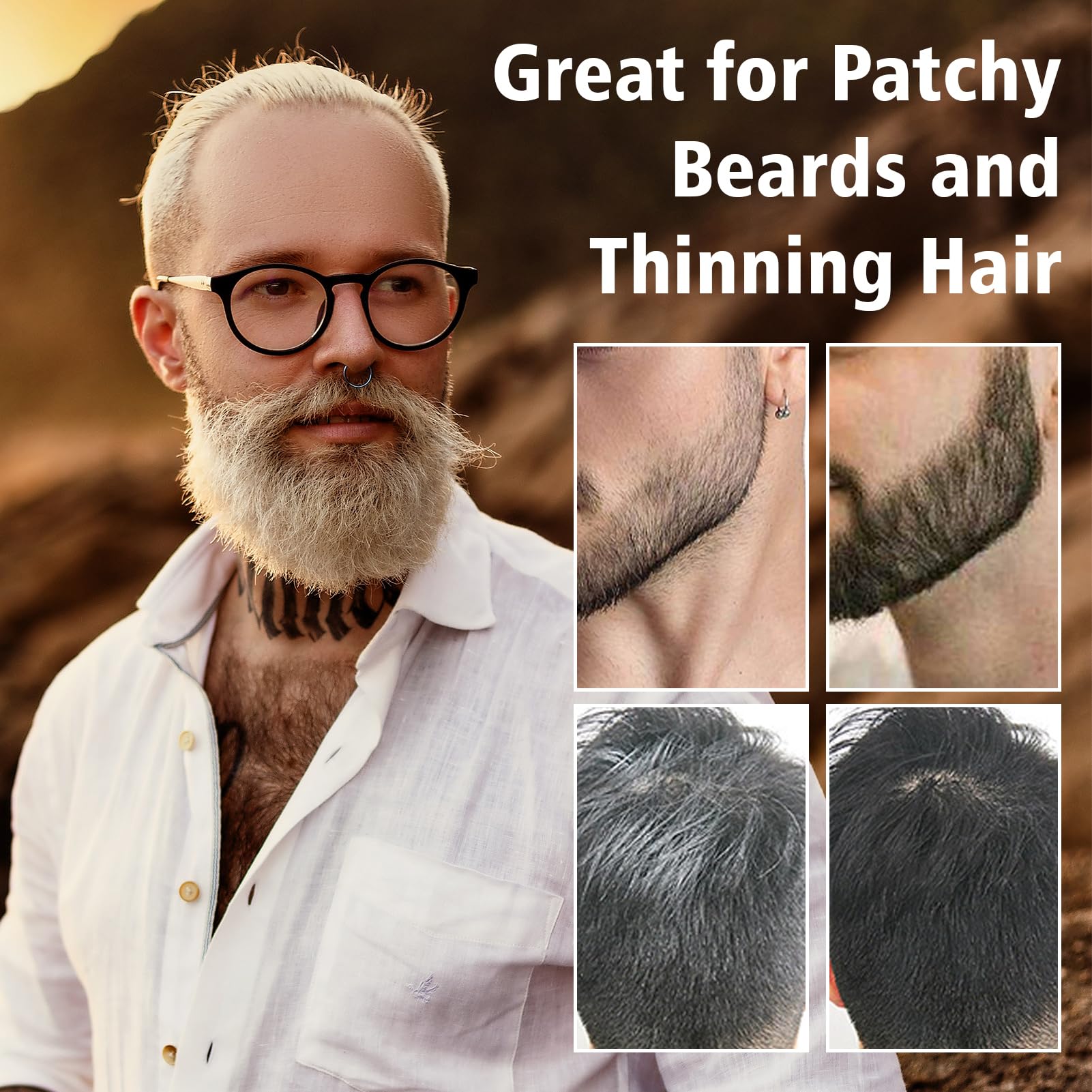 Root Cover Up Powder for Women - Black Hairline Powder for Bald Spots & Thinning Hair | 2 Pack | Eyebrow & Beard Line Concealer | Light Blonde Hair Fibers | Perfect for Daily Use & Special Occasions