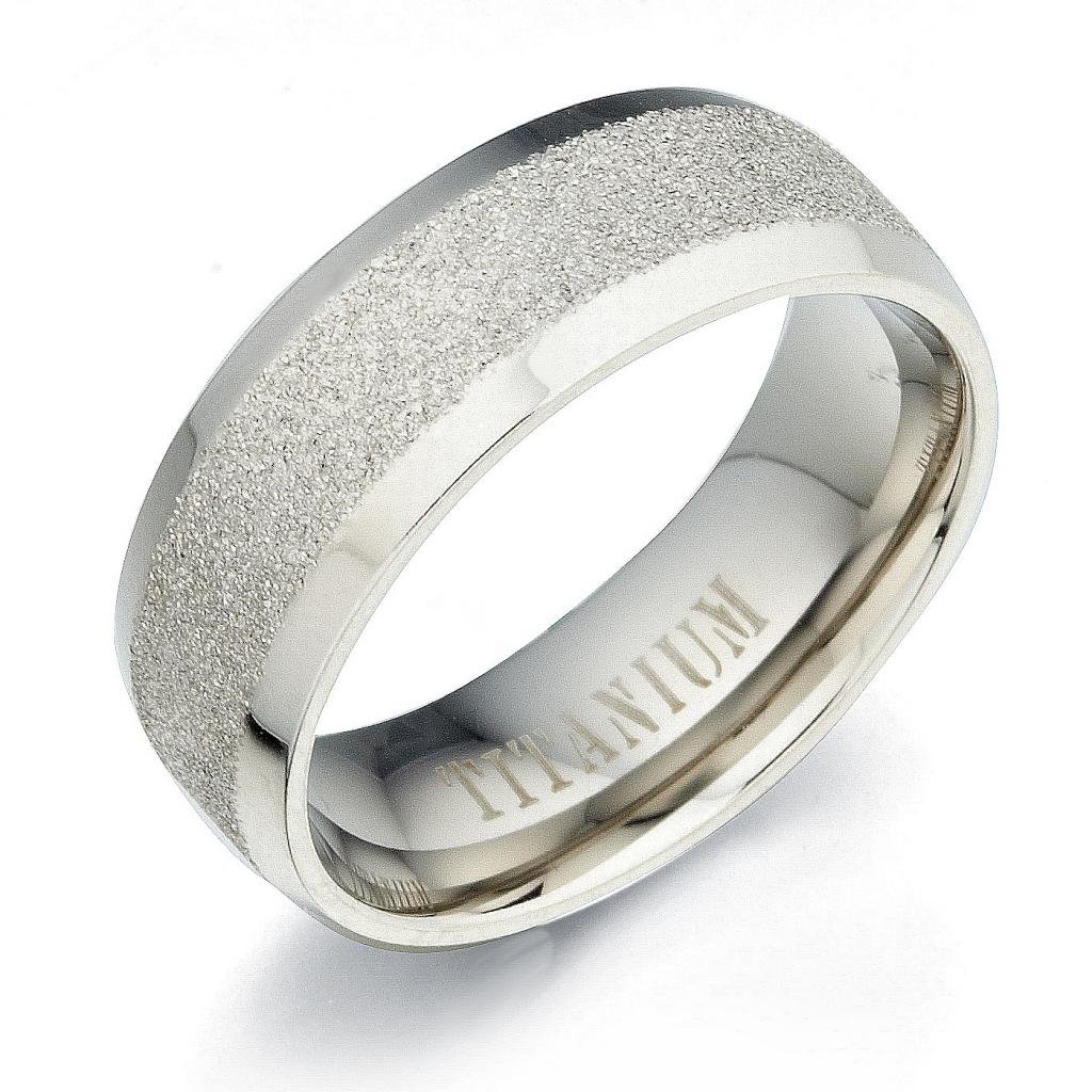 Personalized Titanium Ring for Anniversary & Wedding - Custom Engraved Silver Sparkle Design - Romantic Valentine's Day Gift for Him/Her - Perfect for Proposals, Engagements & Special Occasions