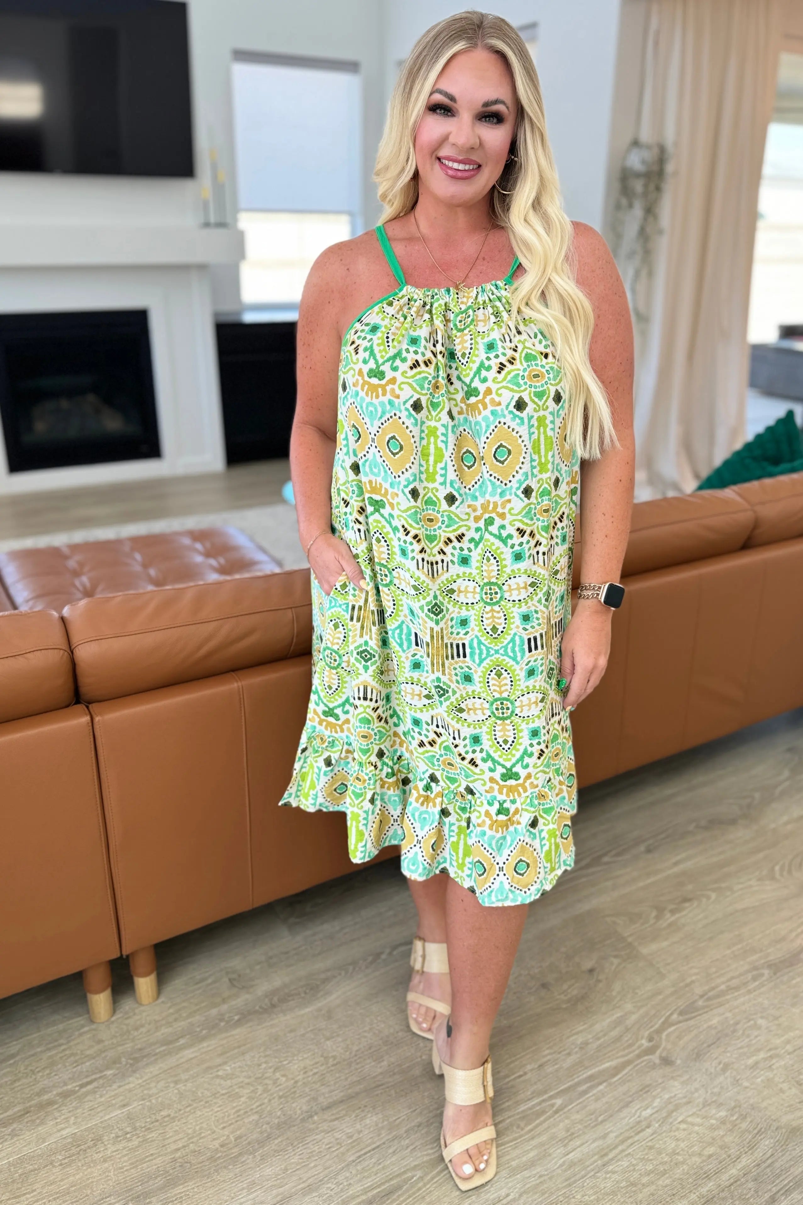 Trendy Lime Green Tank Dress for Women | Casual Summer Sleeveless Dress | Perfect for Beach Outings, Music Festivals & Date Nights
